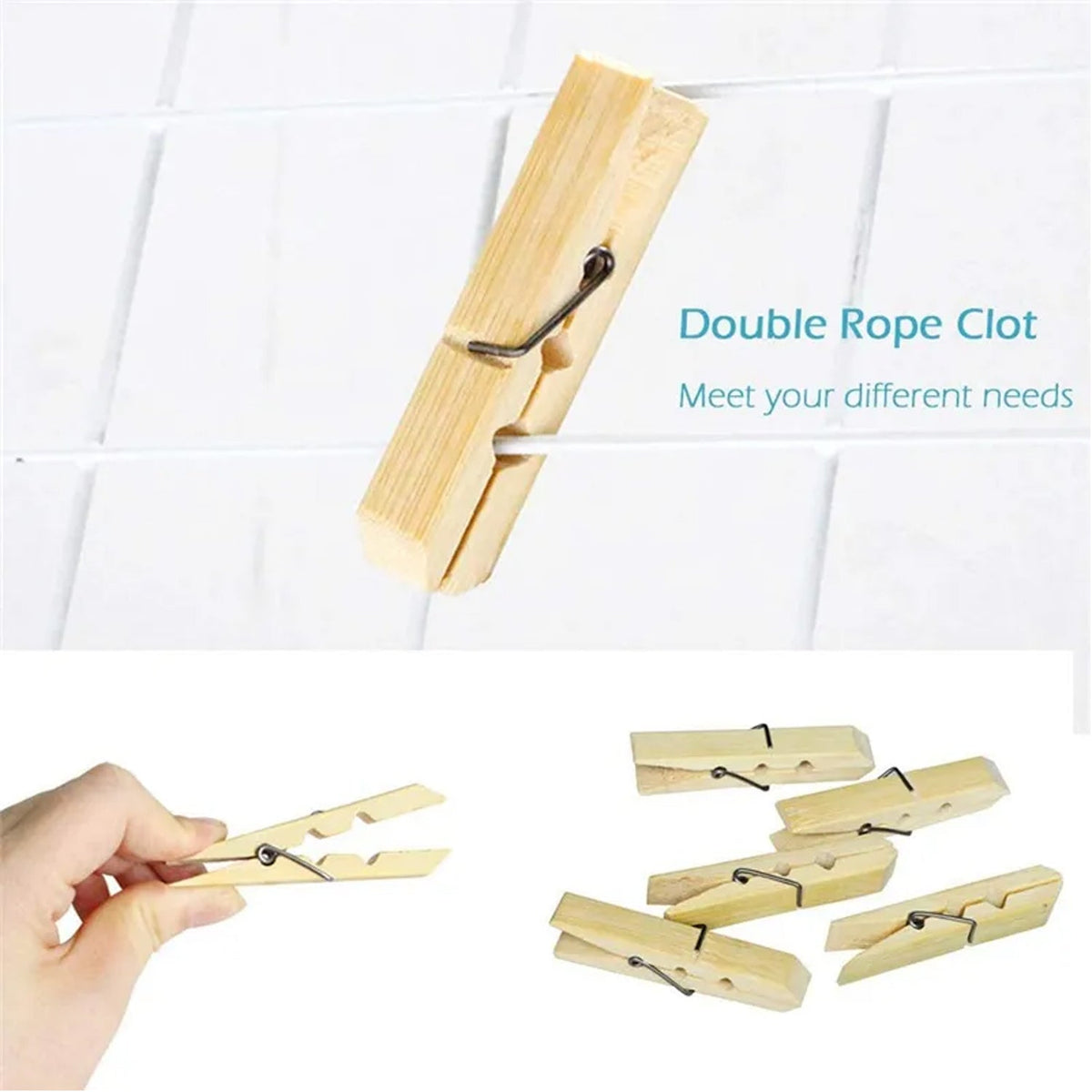 Heavy-Duty Wooden Clothespins – Laundry & Craft Clips