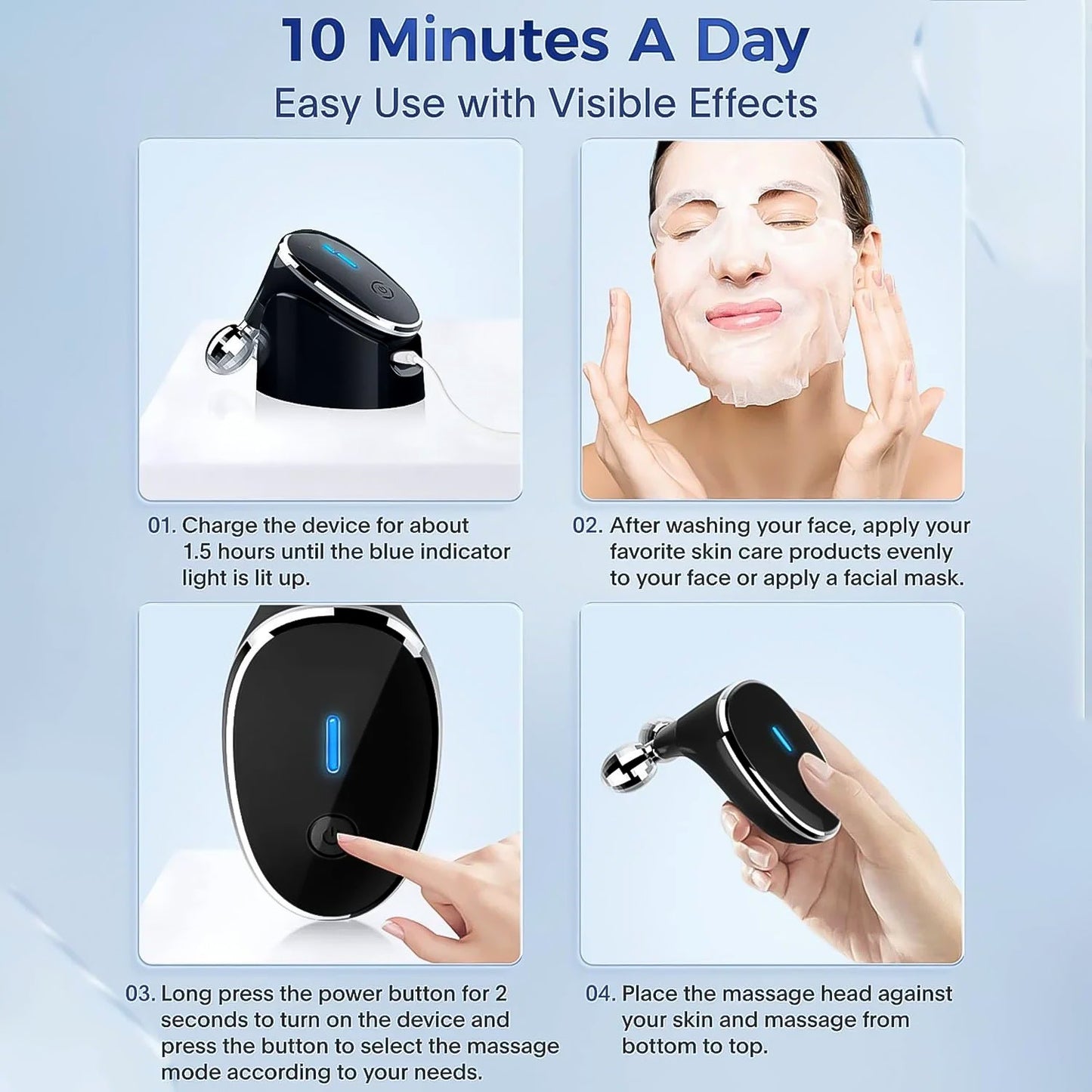 Microcurrent Face Massager – Skin Tightening & Wrinkle Care | Velvet Wellness