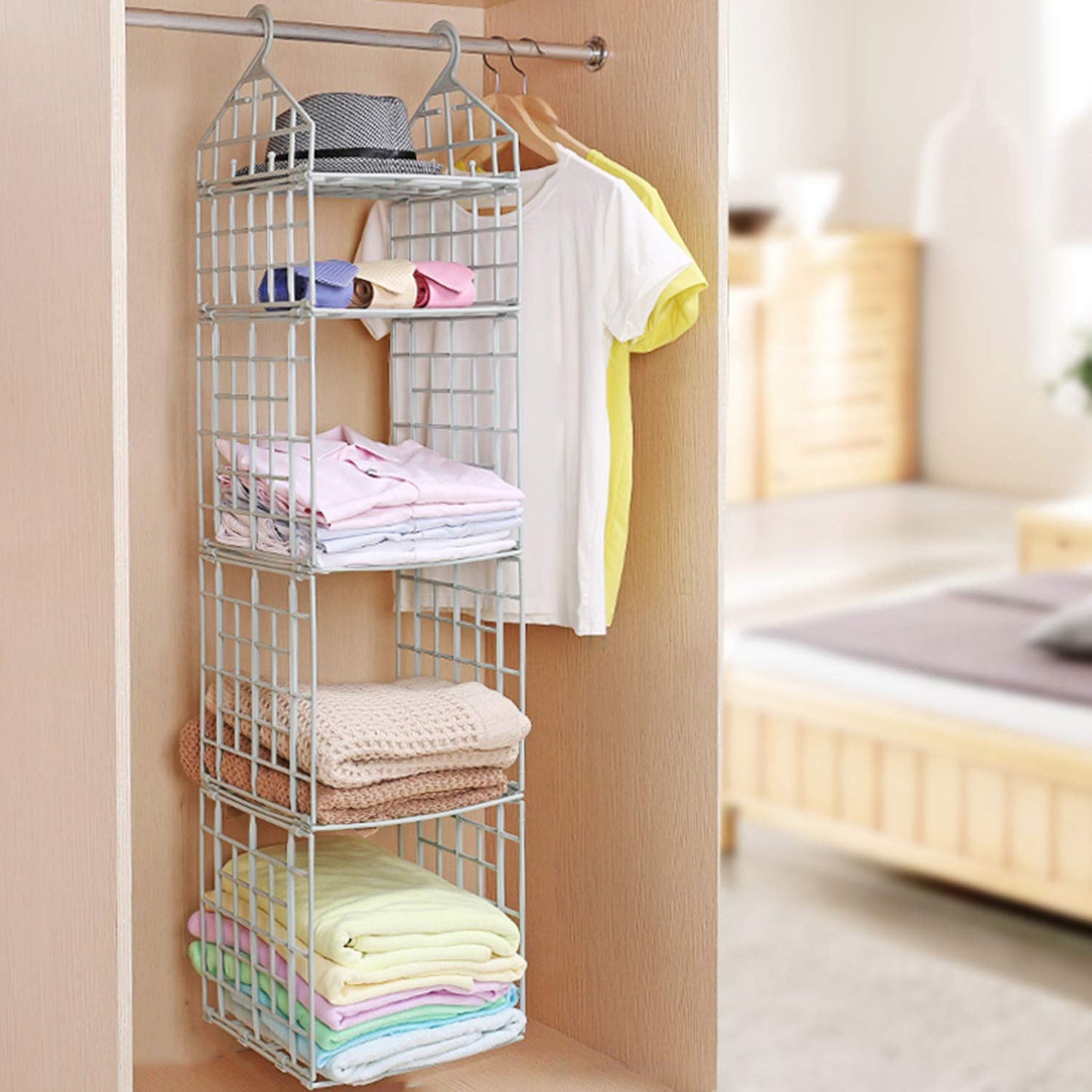Clutter-Free Storage Folding Clothes Hanger – 5-Layer Space
