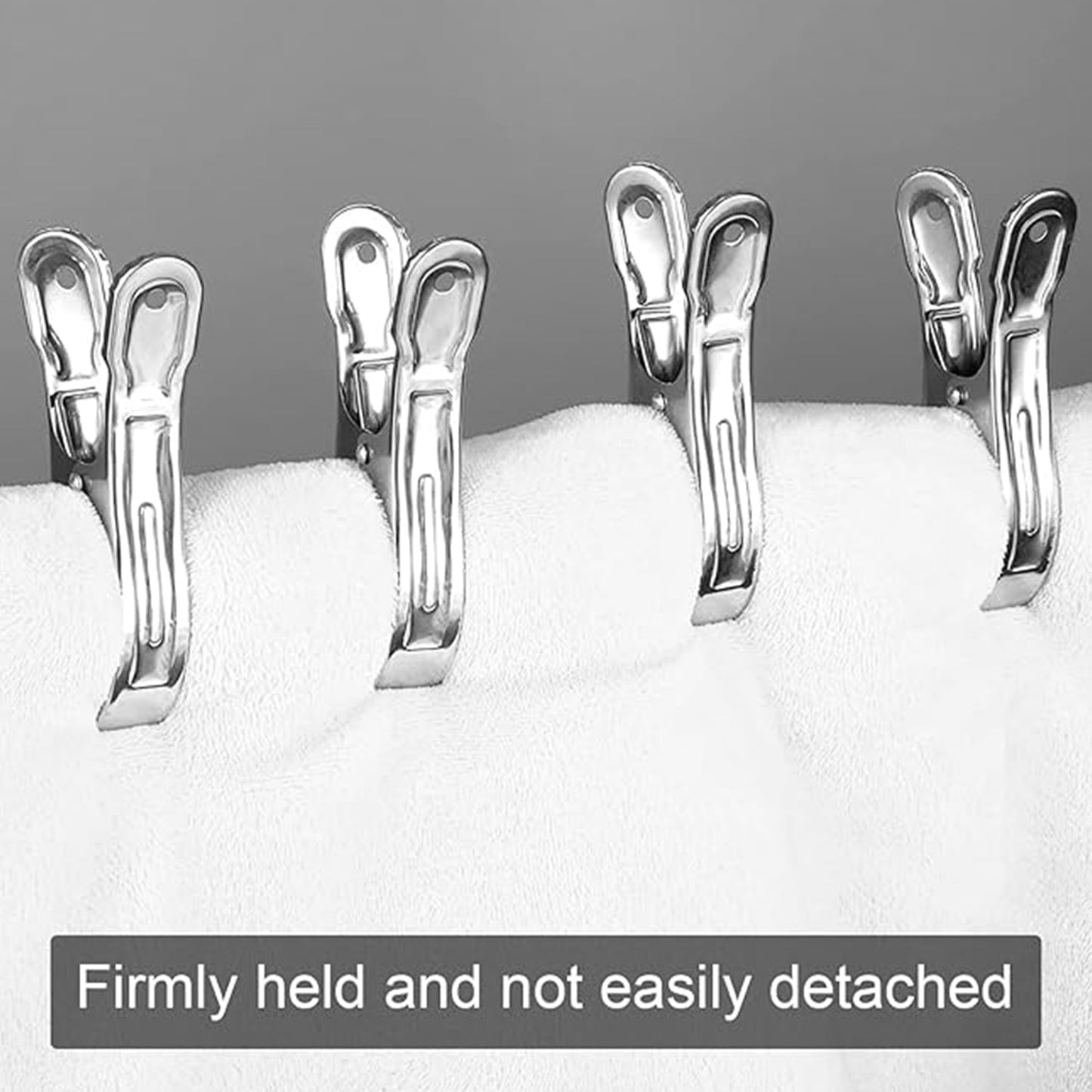 Stainless Steel Clothespins – Windproof, Durable (10 Pcs)
