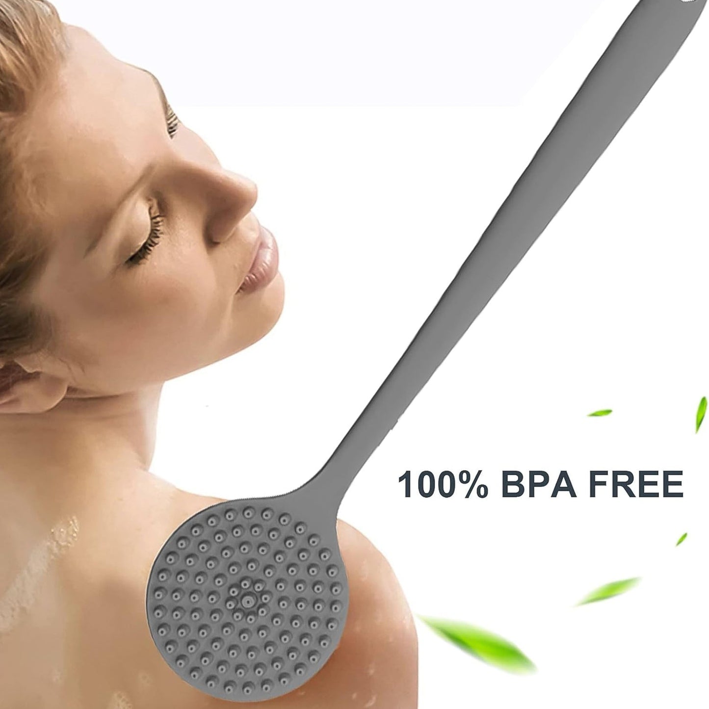 Silicone Back Scrubber Brush – Long Handle for Gentle Exfoliation
