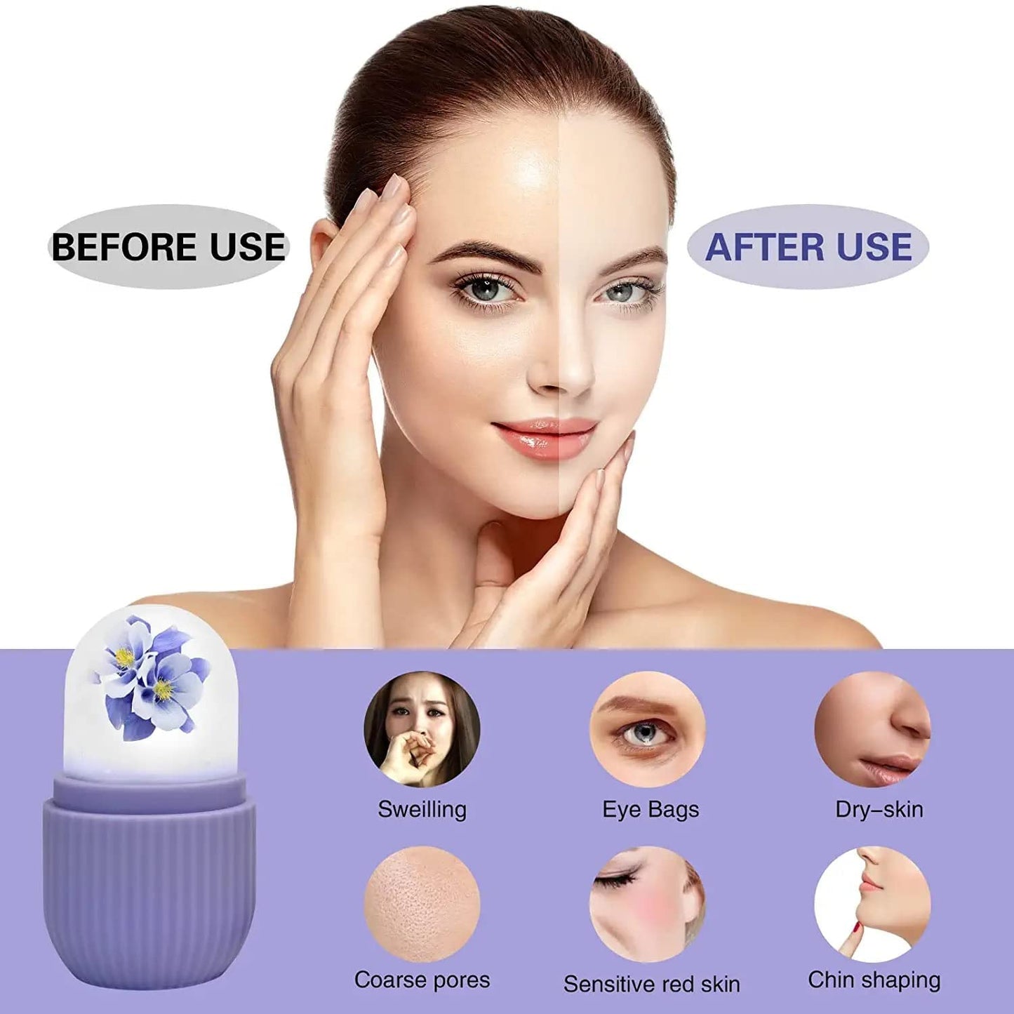 Ice Roller for Face & Eye Massage – Soothing Skincare | GlowForm