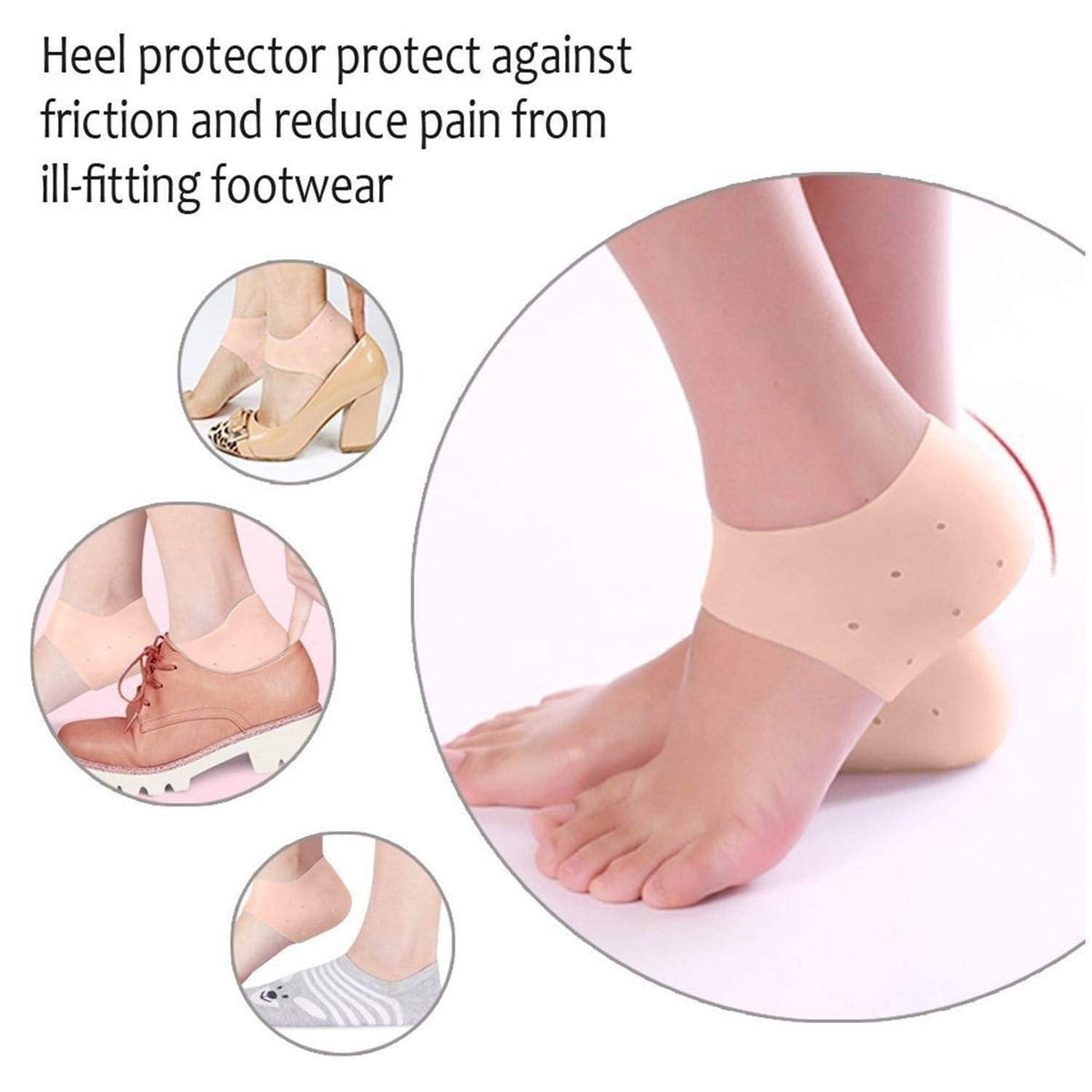 Silicone Gel Heel Socks – Cracked Heels Remedy