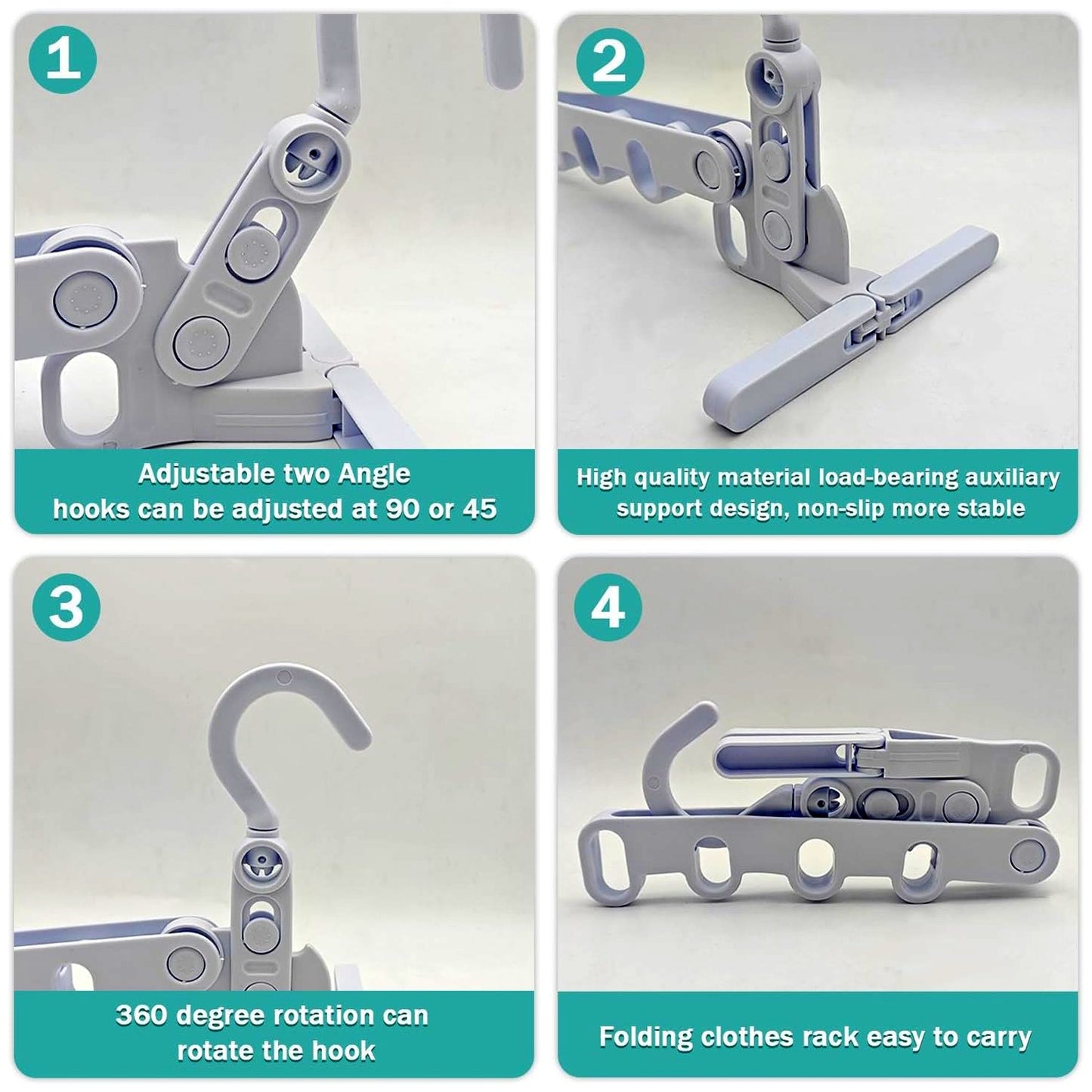 Space-Saving Clothes Hanger – 5-Hole Travel Rack