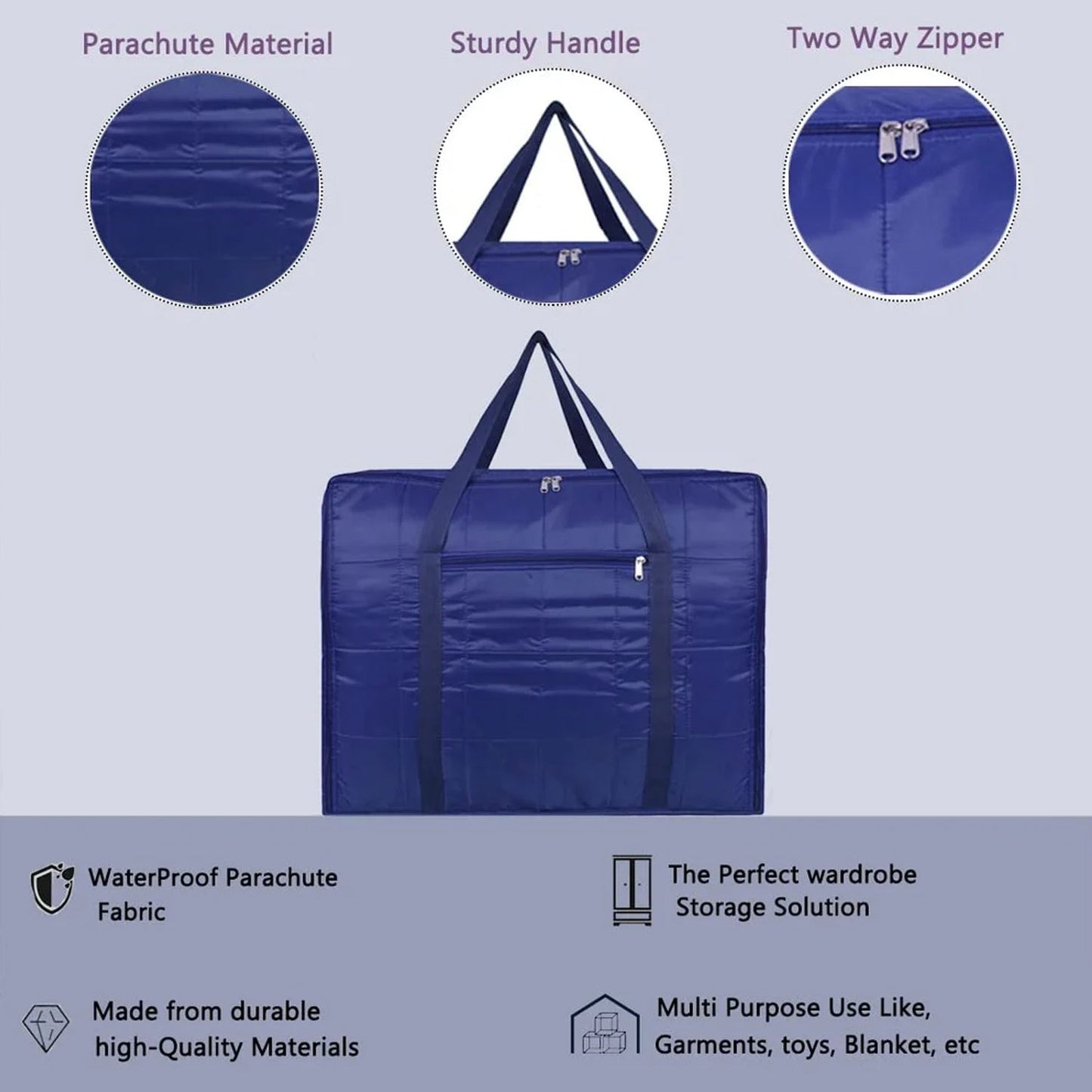 Stay Organized Blanket Storage Bag – Large 60x47x33 cm