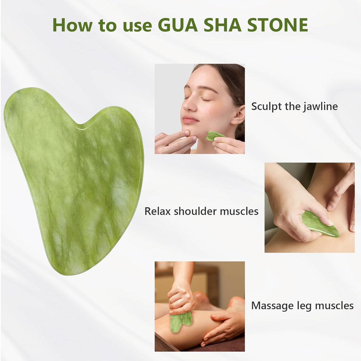 Jade Face Roller & Gua Sha Set – Skin Care & Relaxation Tool
