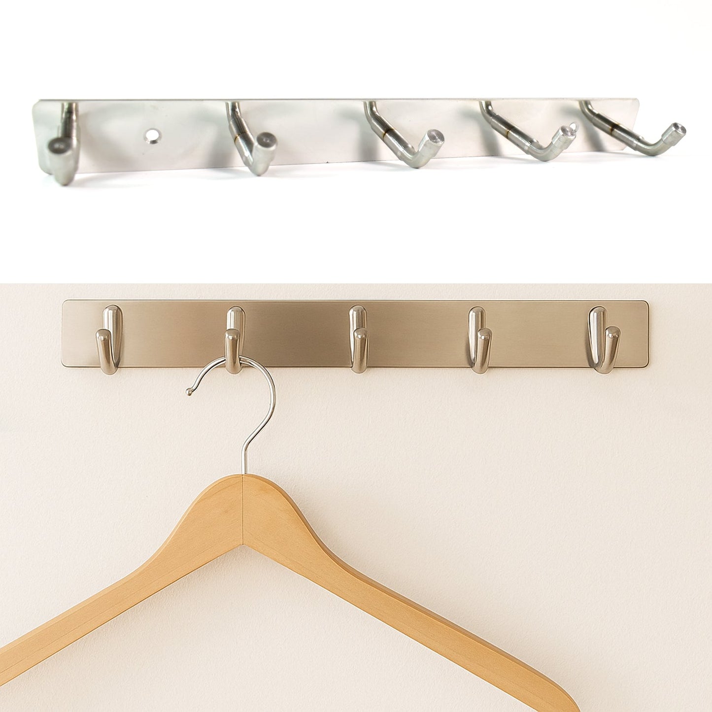 Clutter-Free Storage Stainless Steel Coat Hook Rack – 5-Hook