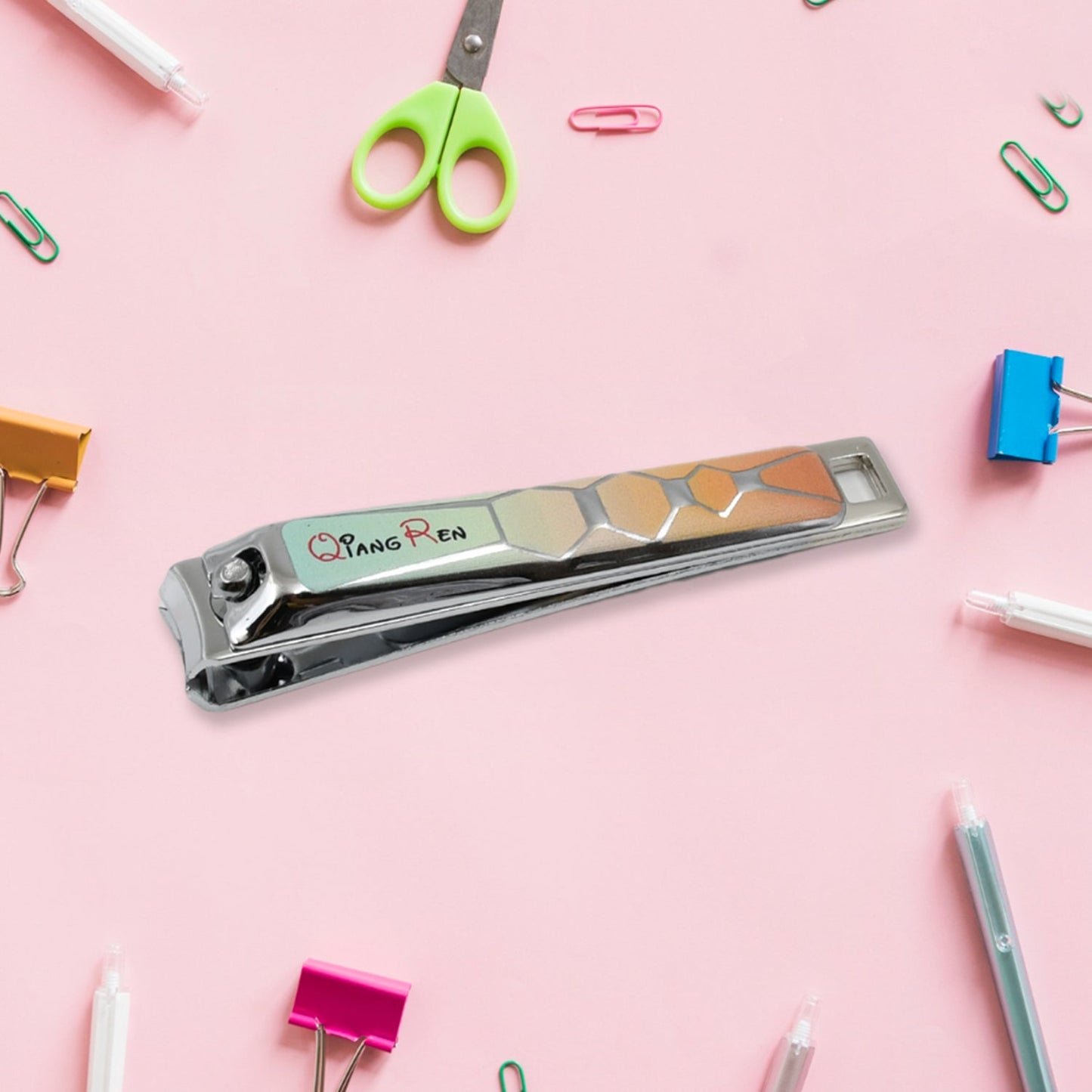 Folding Nail Clippers – Assorted Design Stainless Steel with File | AuriGlam