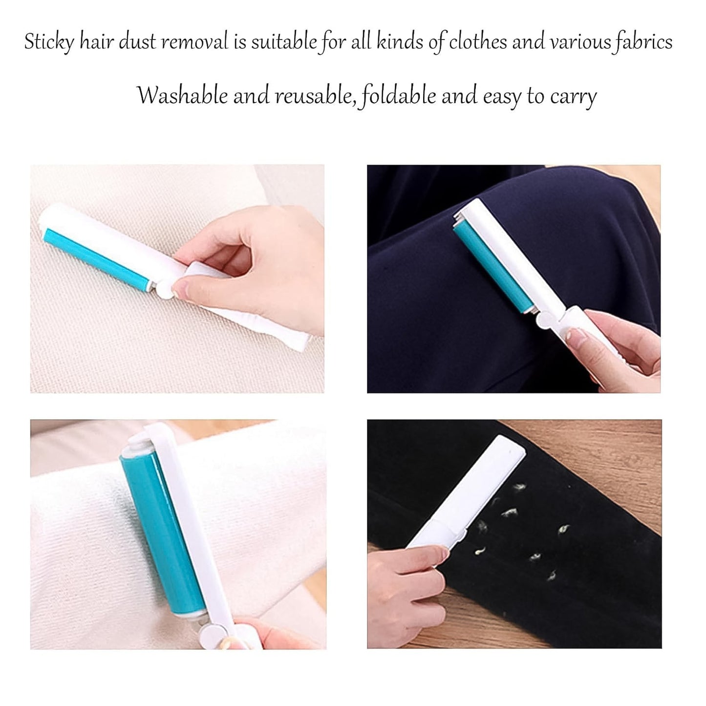 Reusable Lint Roller – Washable Pet Hair & Fabric Cleaner