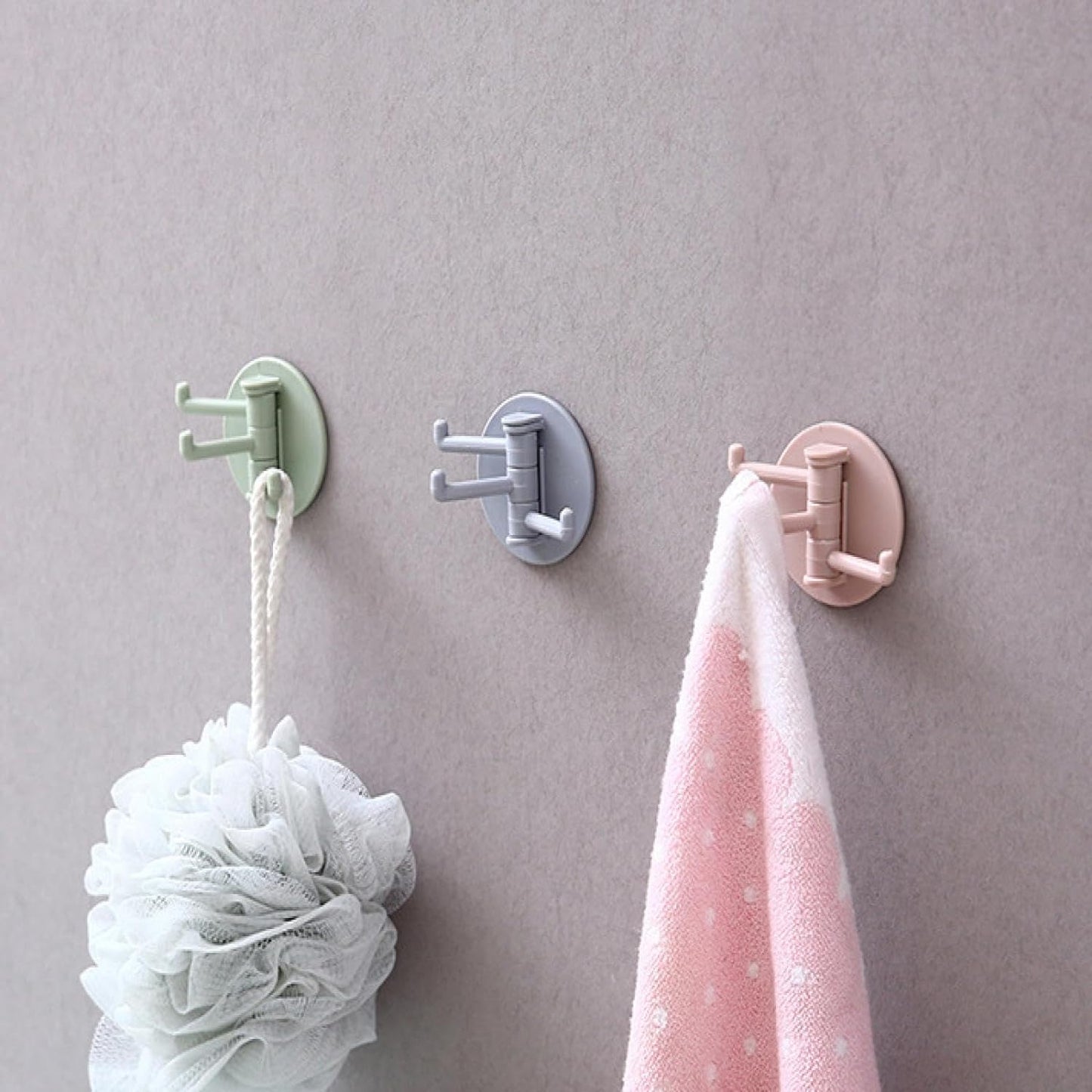 Clutter-Free Storage Punch-Free Sticky Hook – 3-Hook