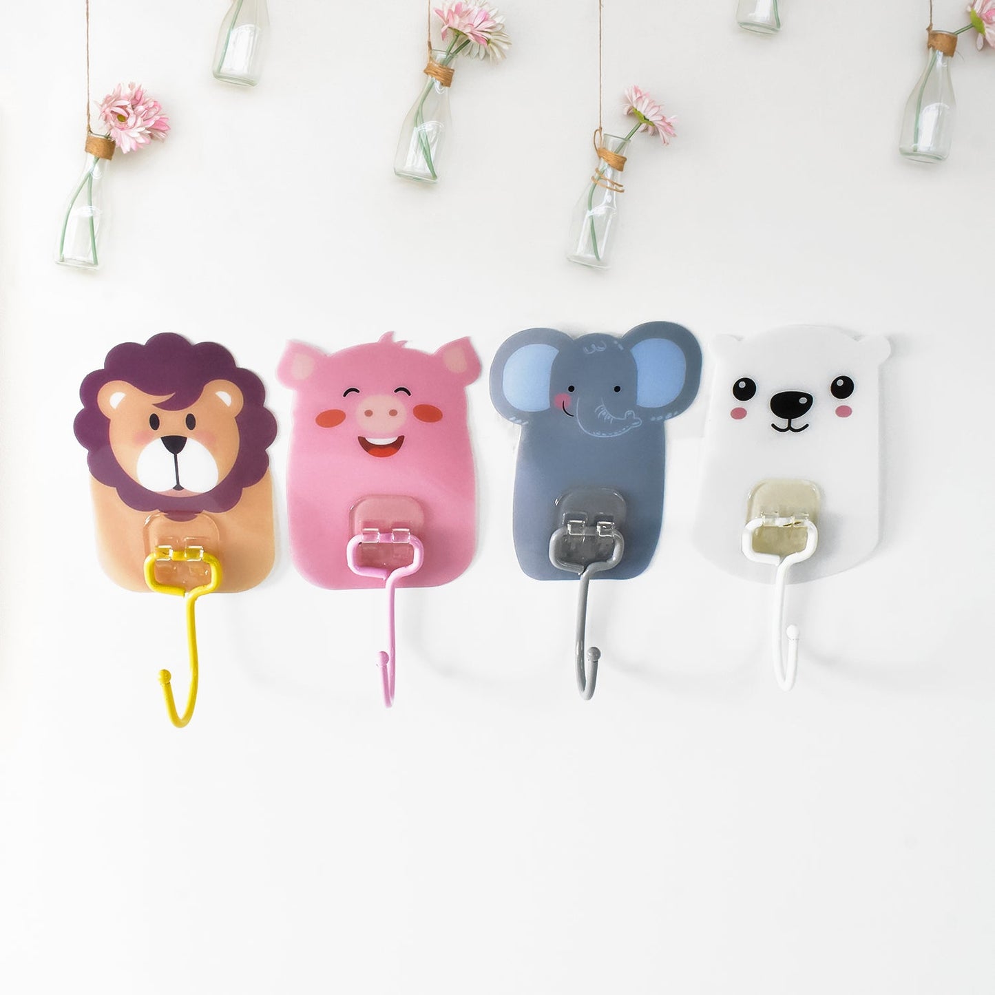 Wall Mounted Cartoon Hooks – Self-Adhesive, Kid-Friendly