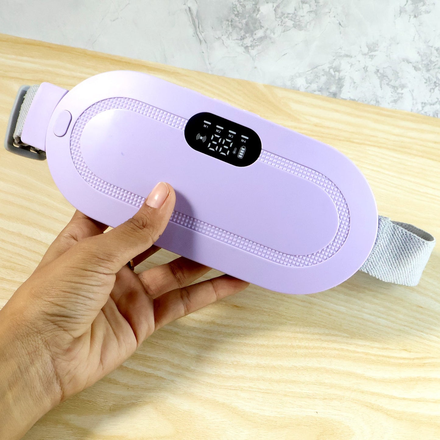 Menstrual Cramp Relief Belt – Rechargeable Heating Pad | Velvet Wellness
