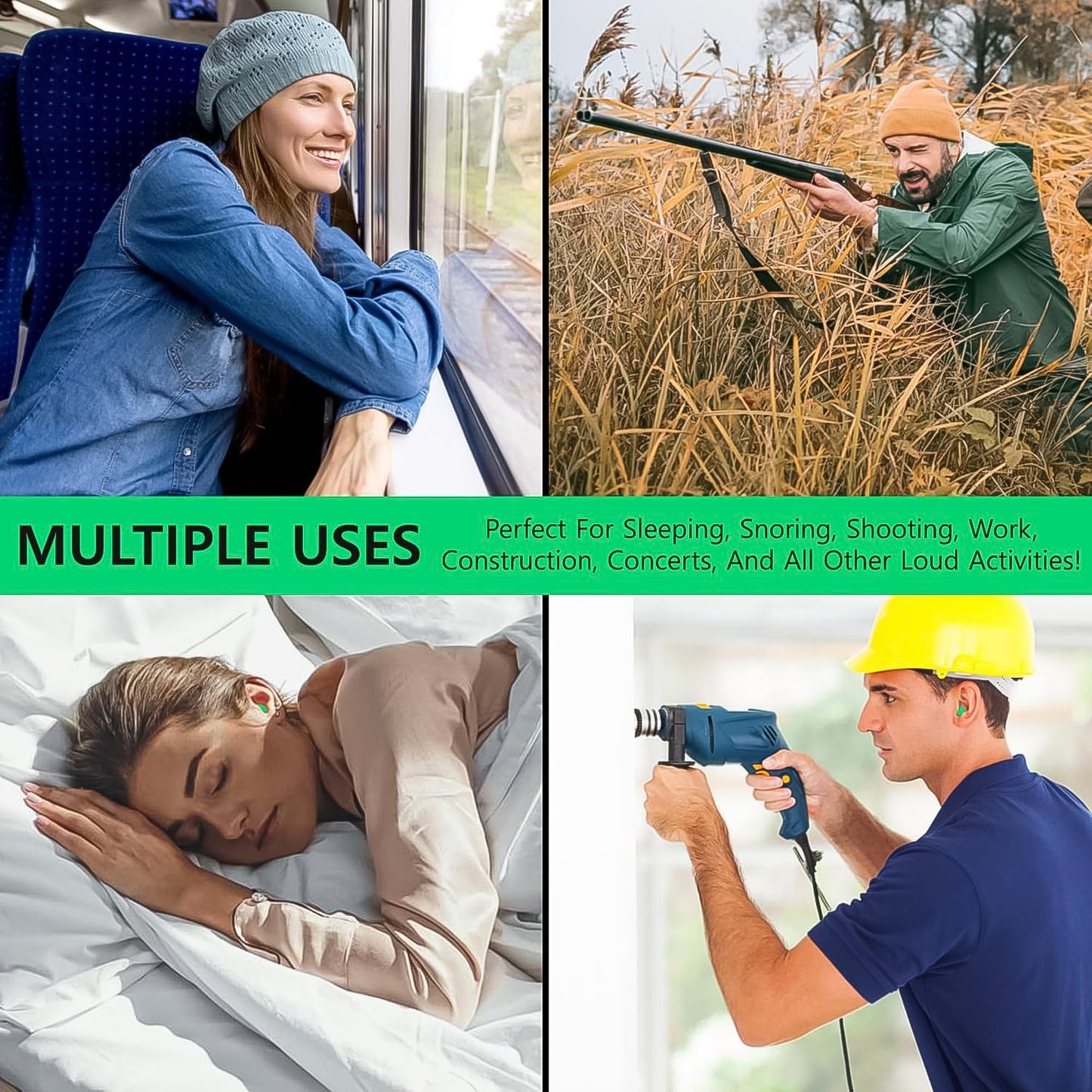 Noise Reduction Earplugs – Soft Foam for Sleep & Travel | XcelSafe