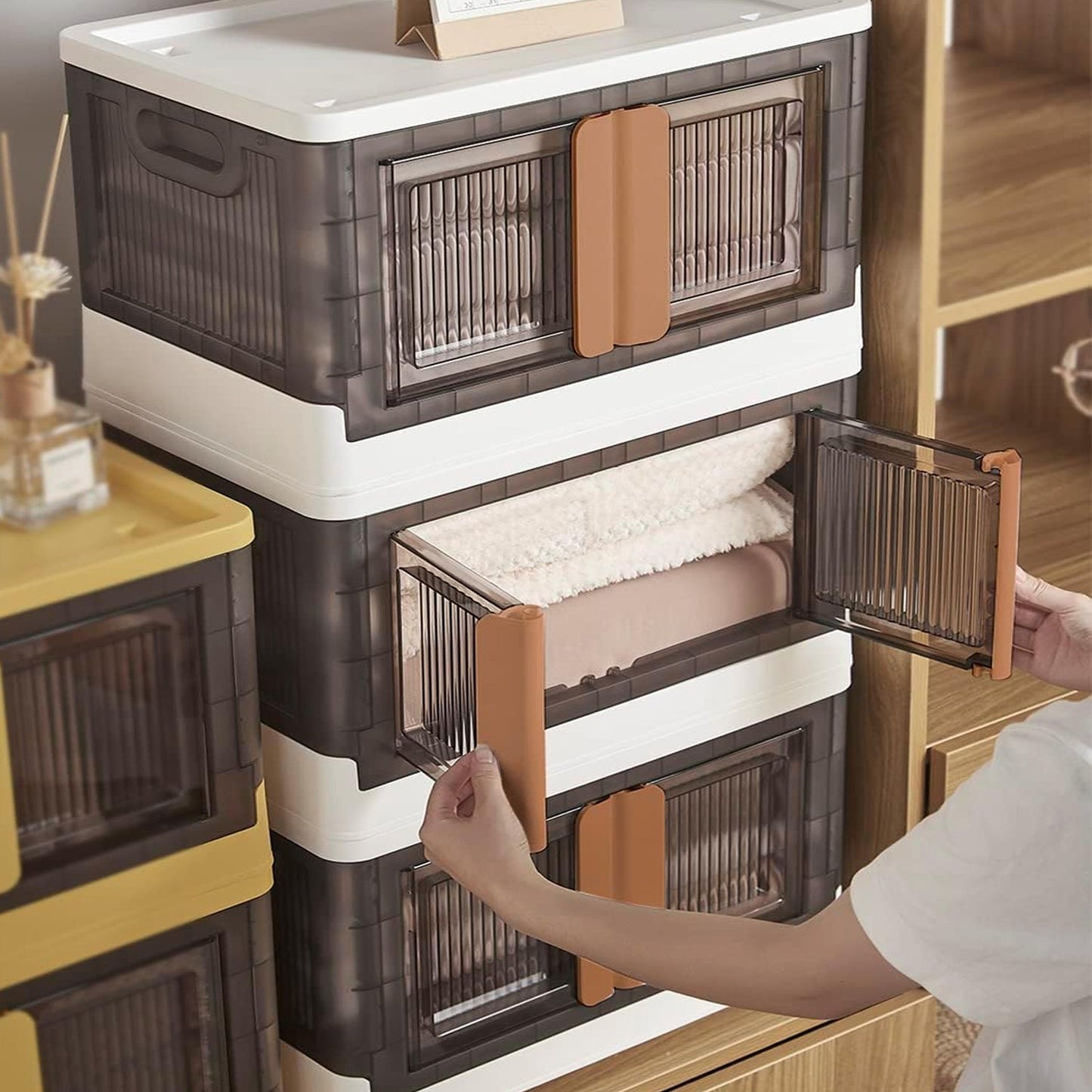 Stay Organized Plastic Folding Wardrobe Organizer – 3-Layer