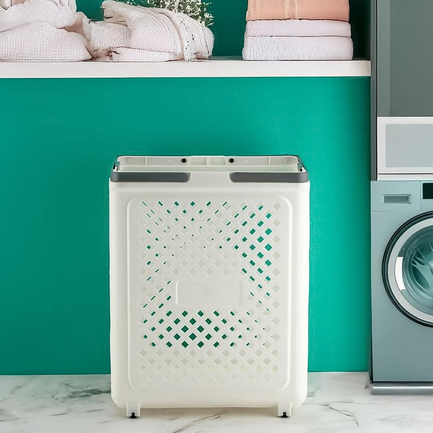 Space-Saving Large Laundry Basket with Wheels – Spacious
