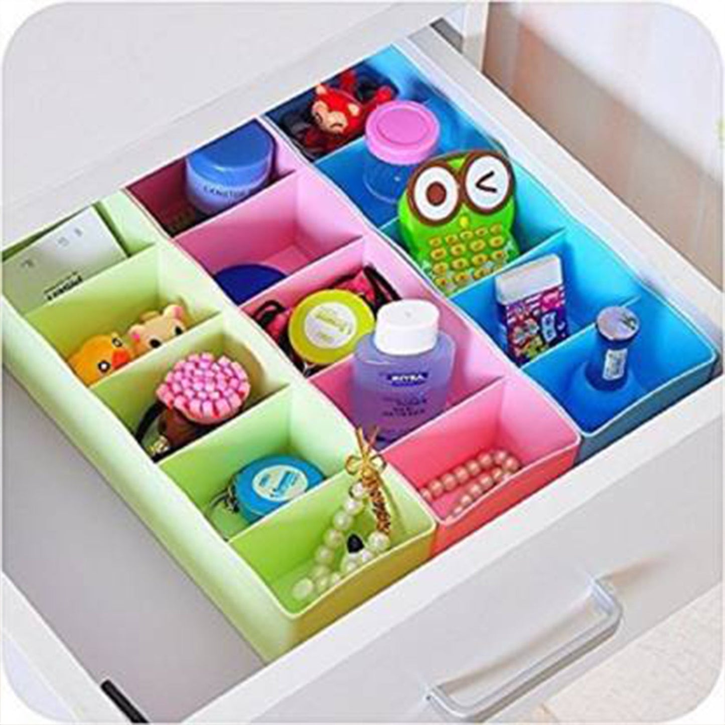Stay Organized Drawer Organizer Box Set – Grid (4-Piece)