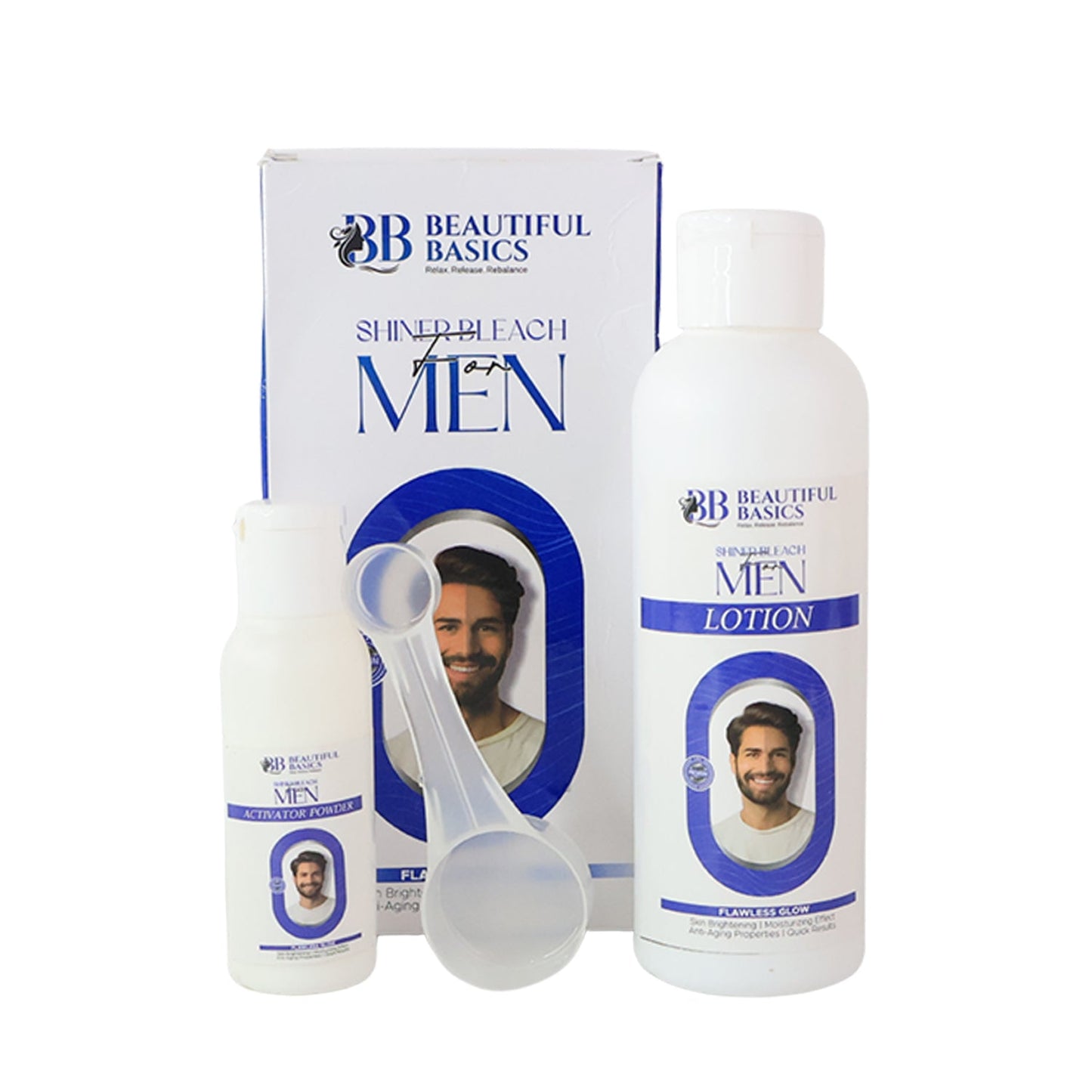 Men's Skin Bleach – Brightening Lotion & Activator Powder Set (200 gm)