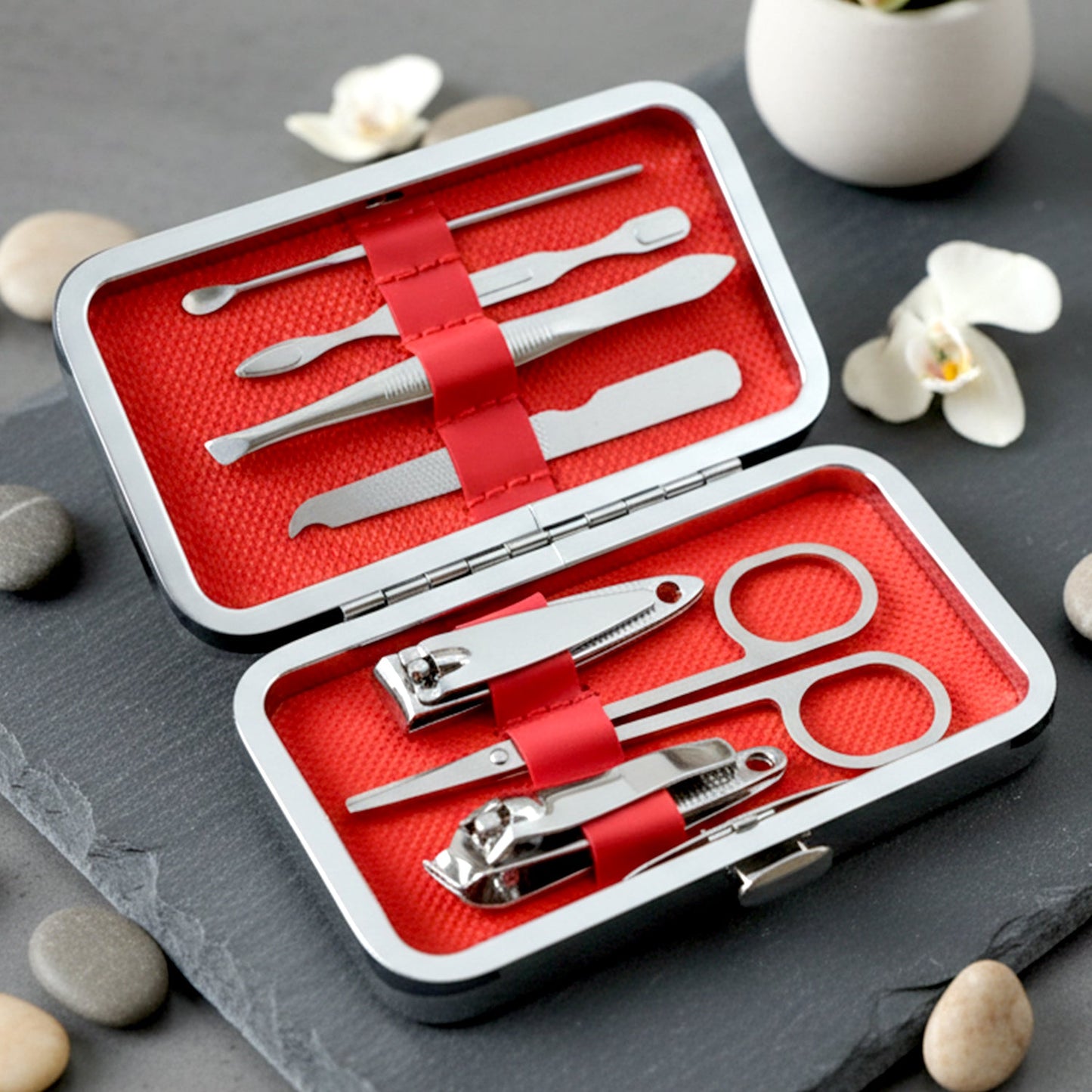 Manicure & Pedicure Grooming Kit – 7-in-1 Stainless Steel Set