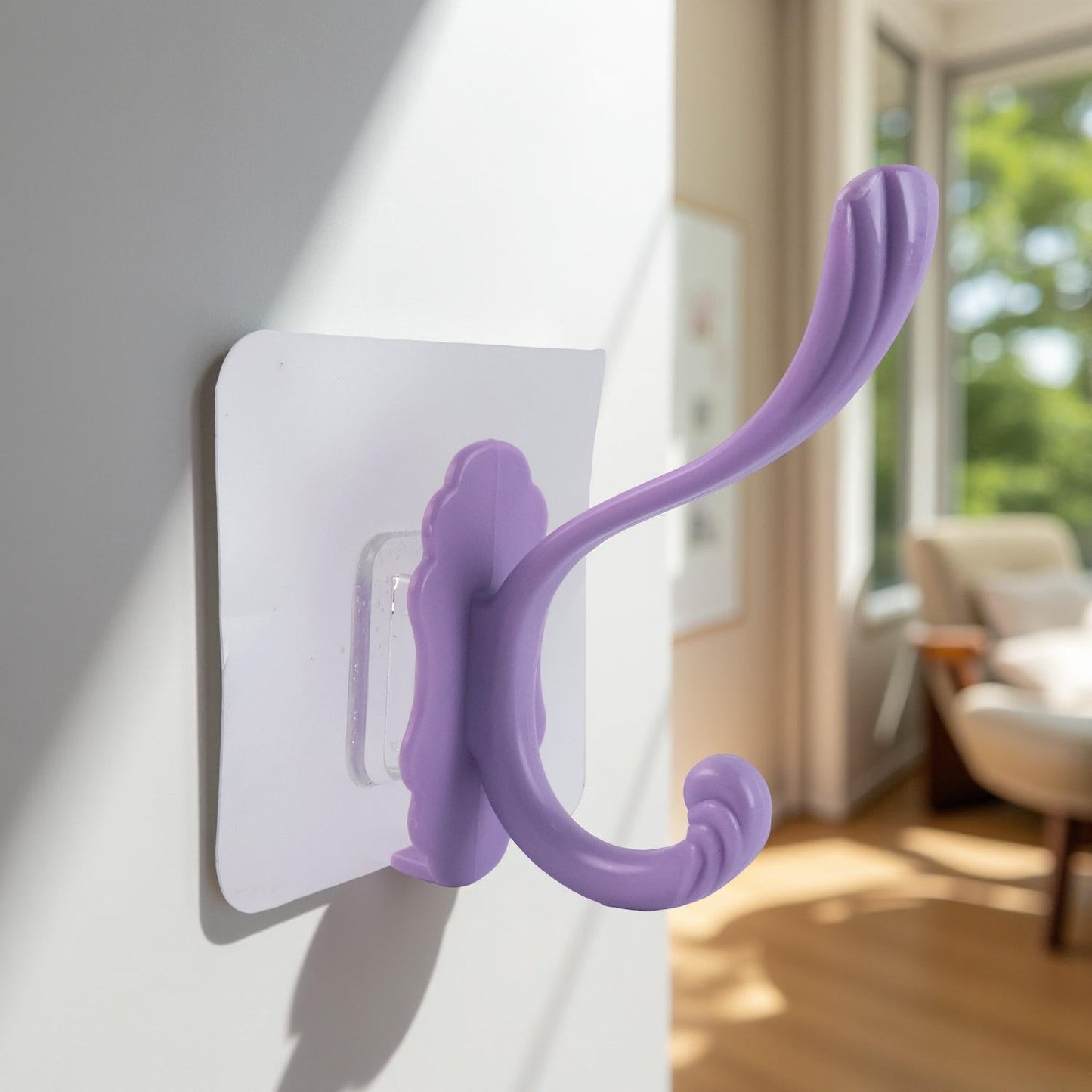 Heavy-Duty Self Adhesive Wall Hook – No Drilling Needed