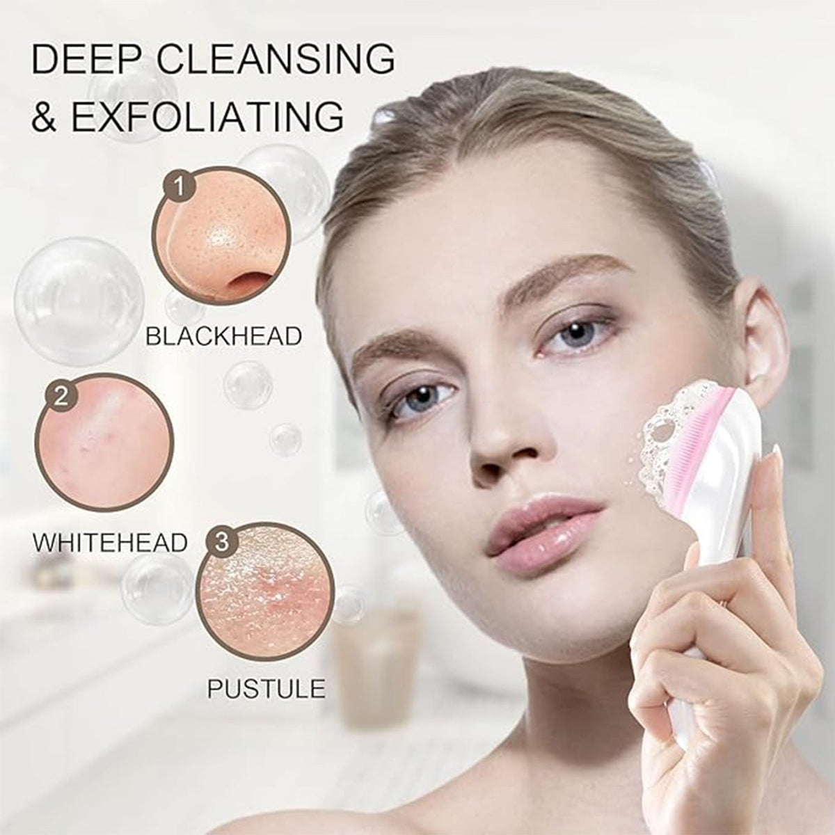 Silicone Face Scrubber – Gentle Exfoliation & Cleansing