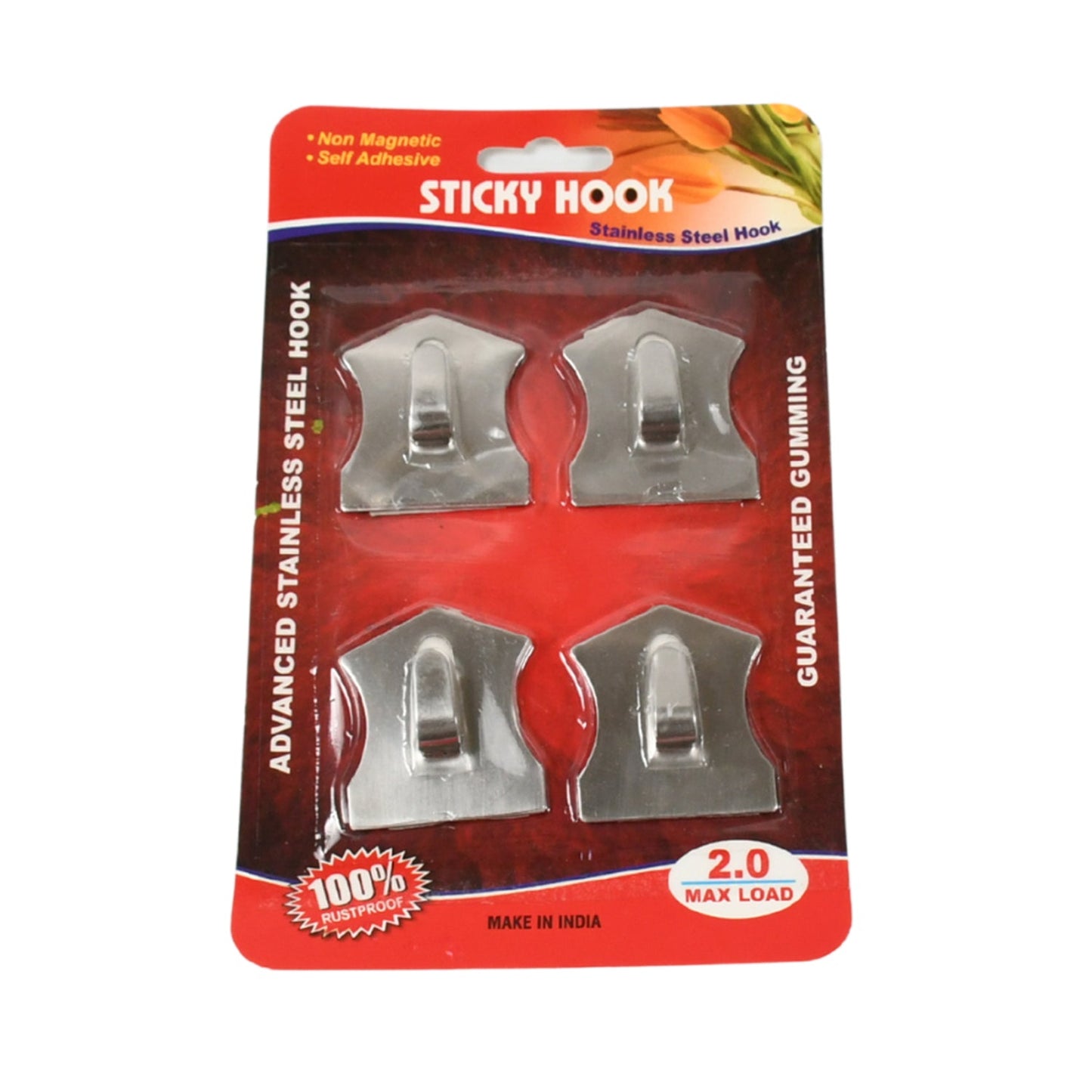 Heavy-Duty Self-Adhesive Hooks – Stainless Steel
