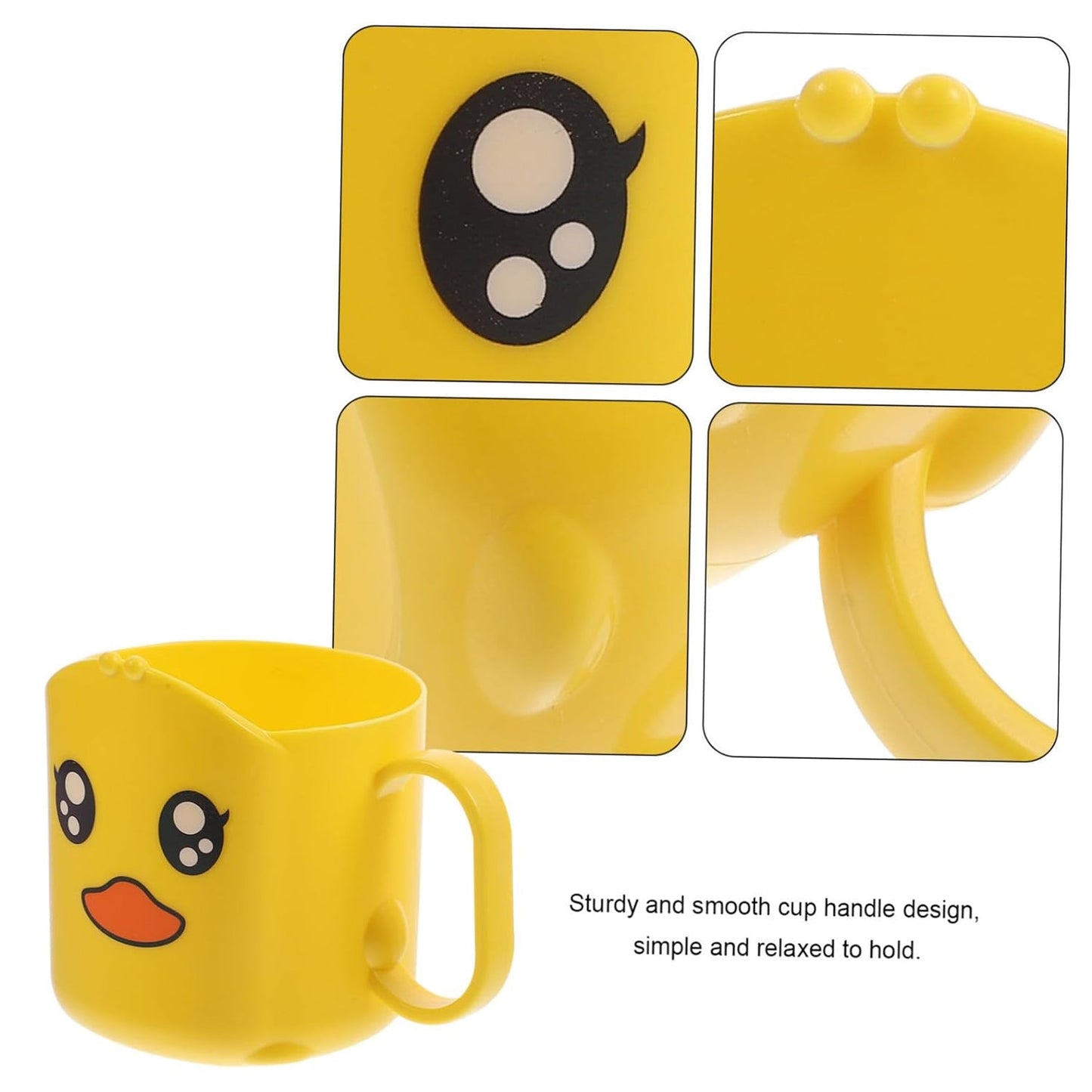 Cartoon Plastic Toothbrush Cup – Durable & Lightweight | Mini Bubbles