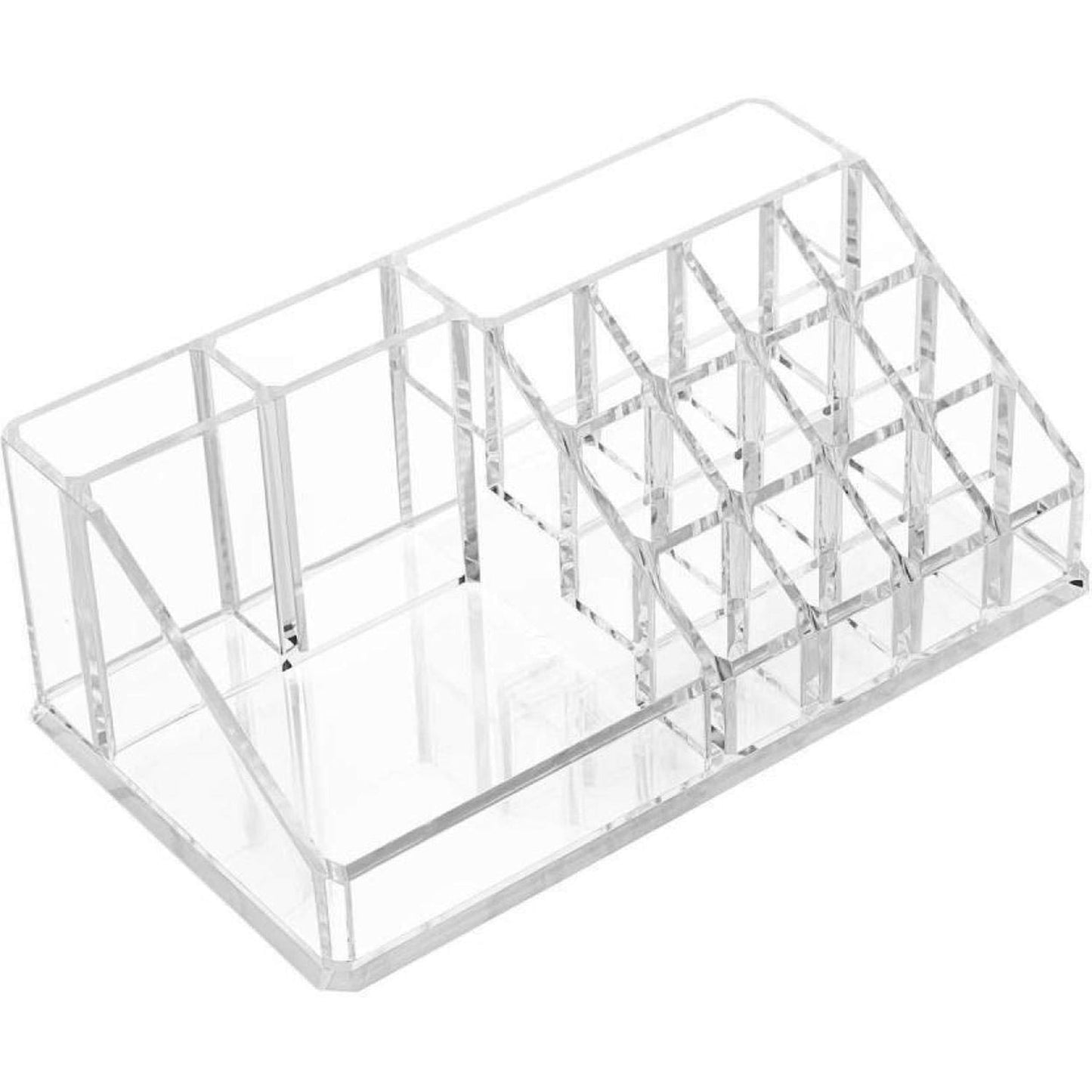 Acrylic Makeup Organizer – 16 Clear Compartments for Cosmetics