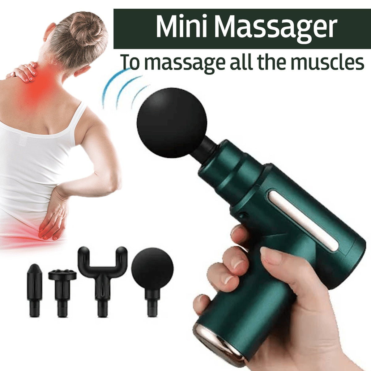 Deep Tissue Massager – Cordless for Muscle Pain Relief