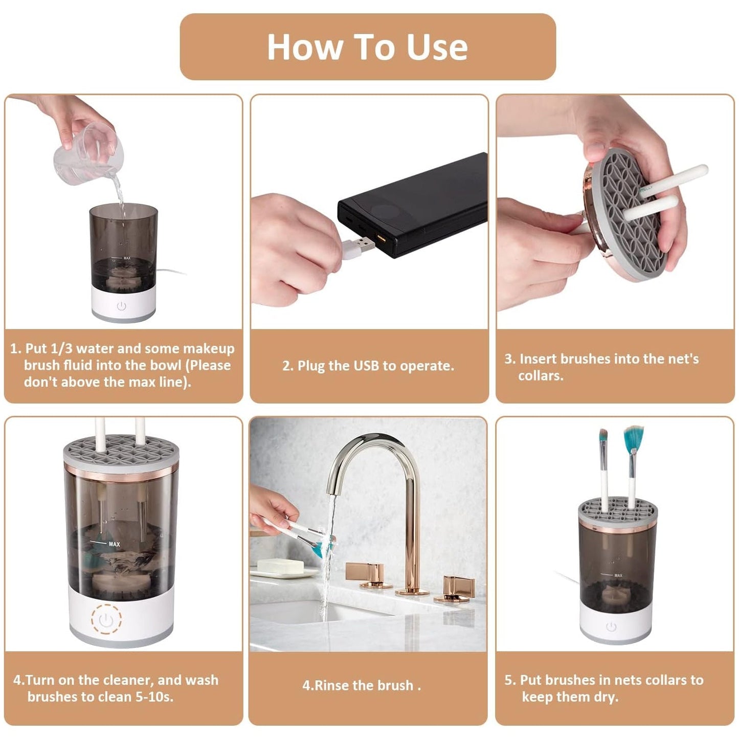 Automatic Makeup Brush Cleaner – Fast & Hygienic | BeautyBare