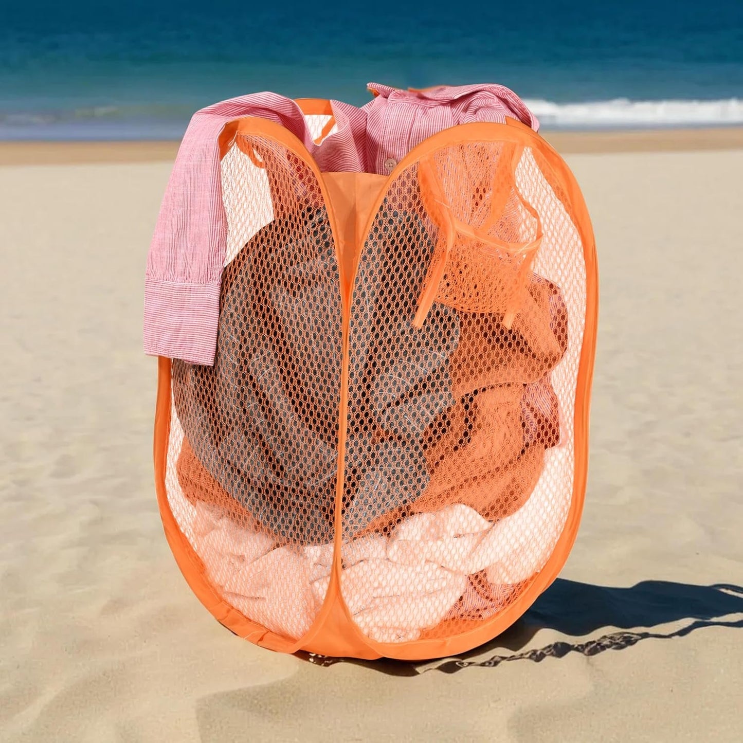 Space-Saving Mesh Laundry Basket – Lightweight, Breathable
