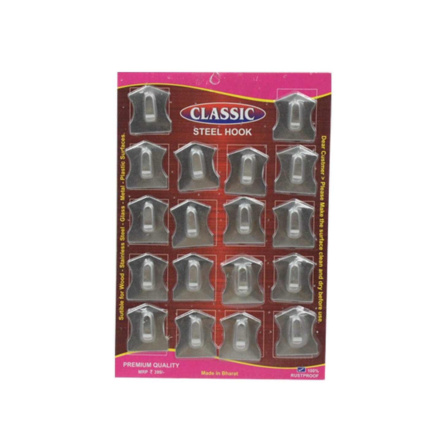 Heavy-Duty Stainless Steel Wall Hooks – Pc Set