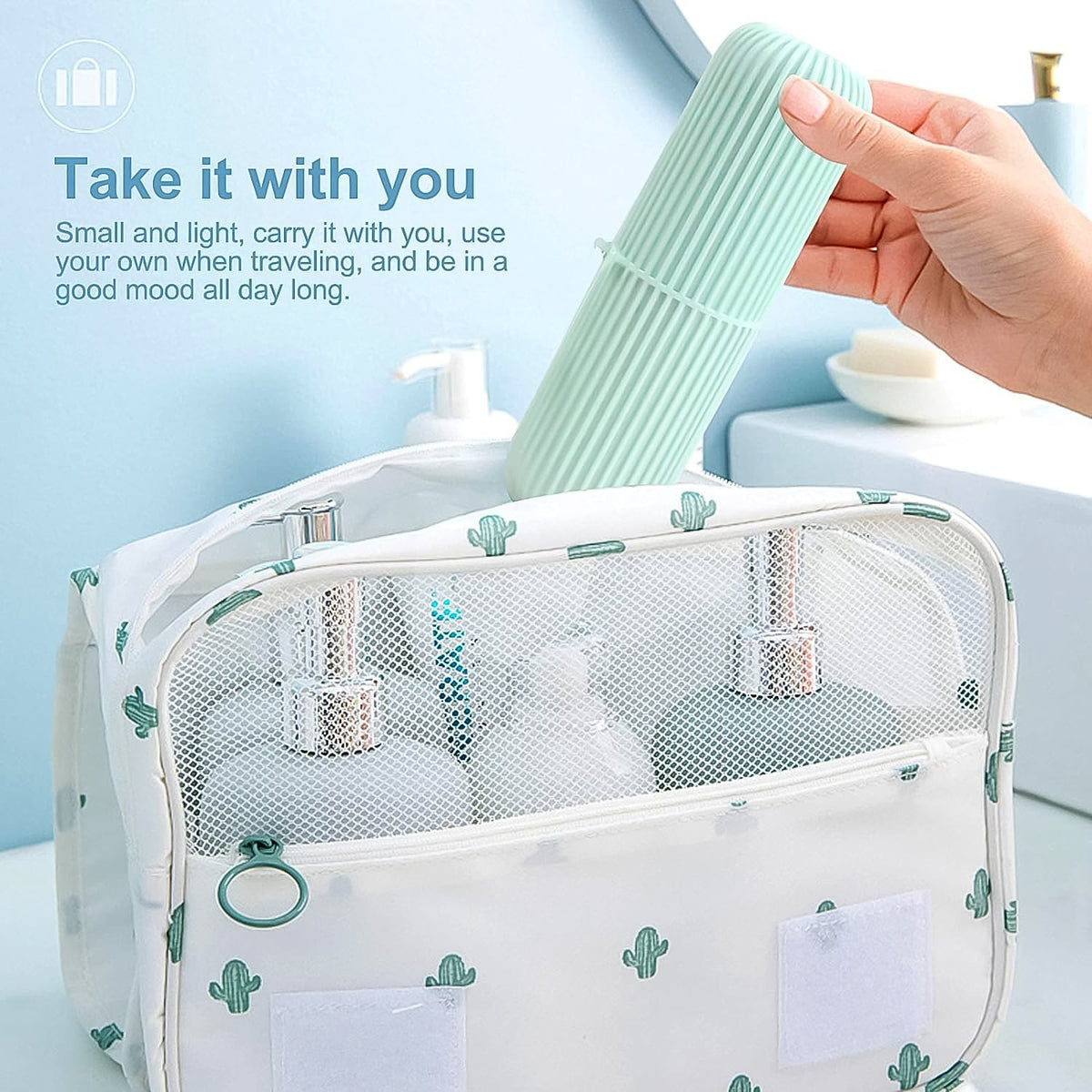Travel Toothbrush Holder – 3 Pc Multicolor Kit