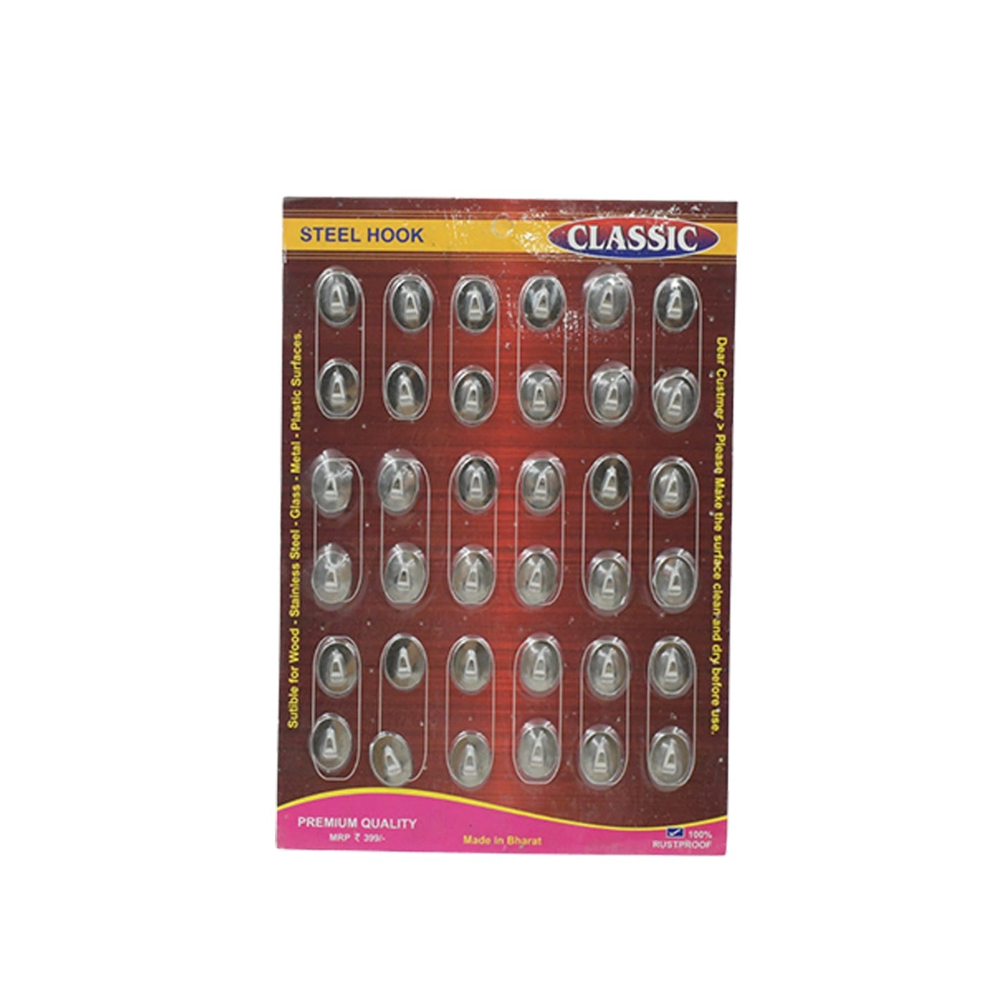 Stainless Steel Wall Hooks – Pc Self-Adhesive
