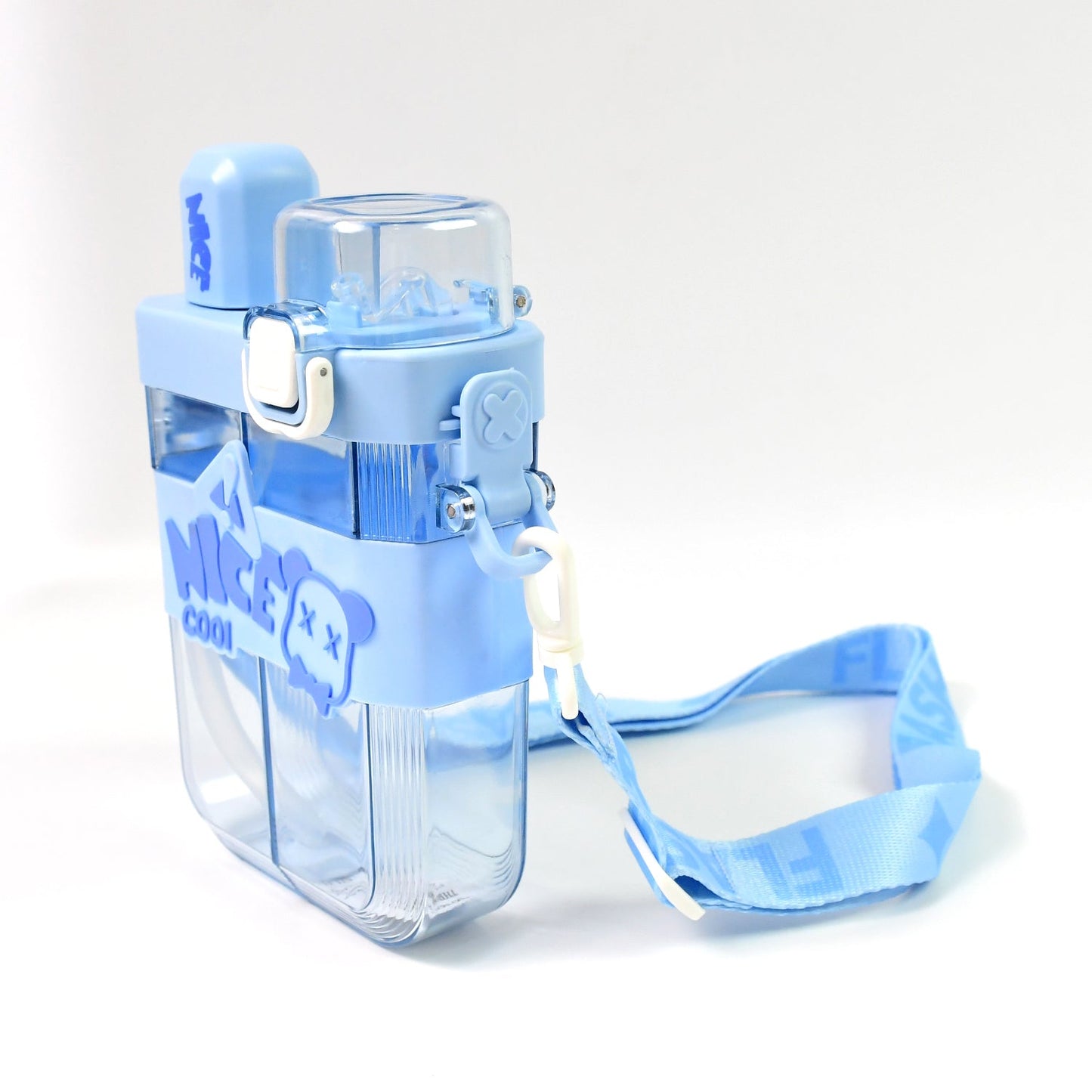 Stay Hydrated Kids Water Bottle with Dual Compartments – Straw