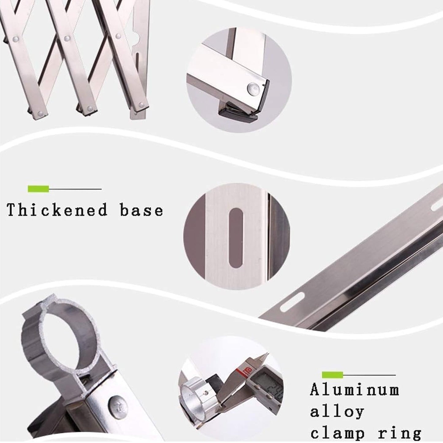 Space-Saving Clothes Rail – Stainless Steel Wall Mount