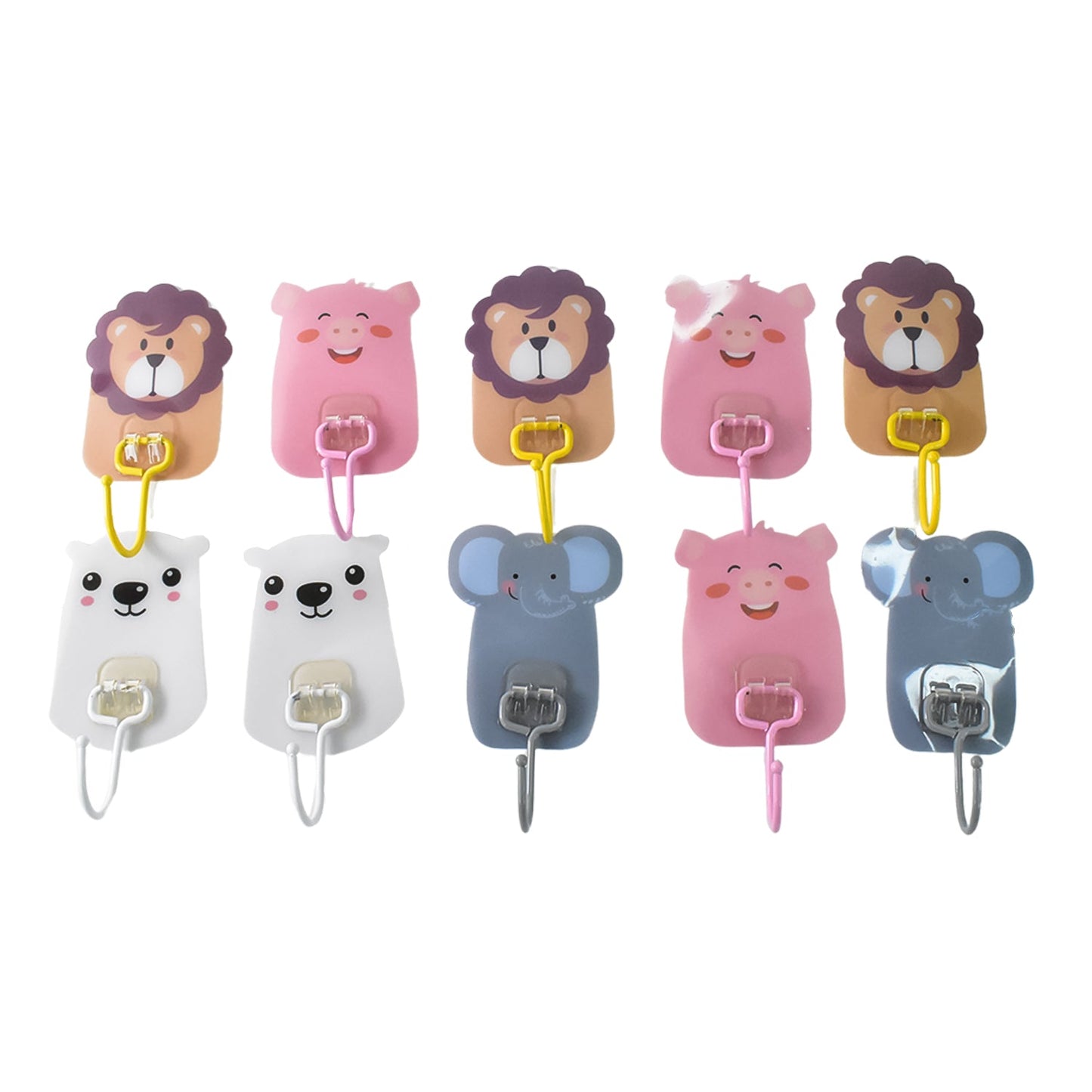 Wall Mounted Cartoon Hooks – Self-Adhesive, Kid-Friendly