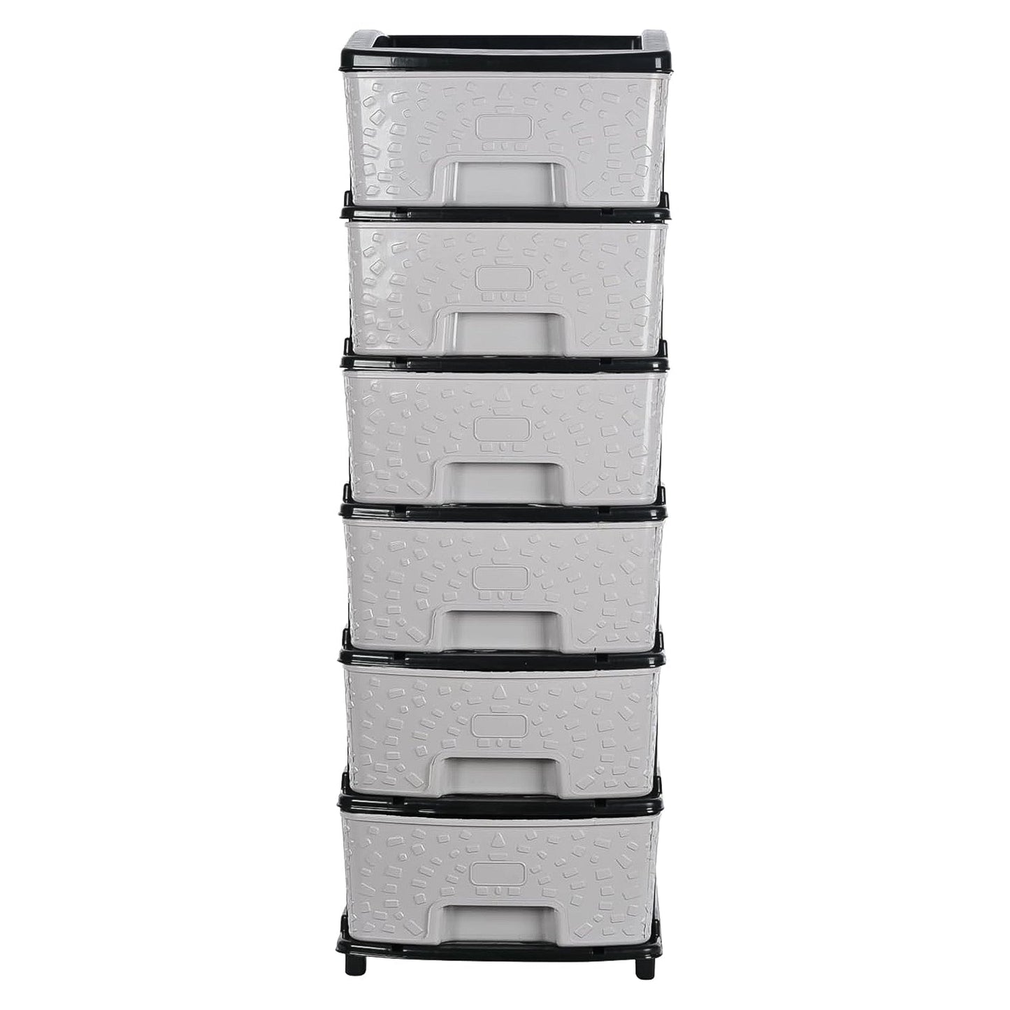 Stay Organized Plastic Drawer Organizer – 6-Layer Stone