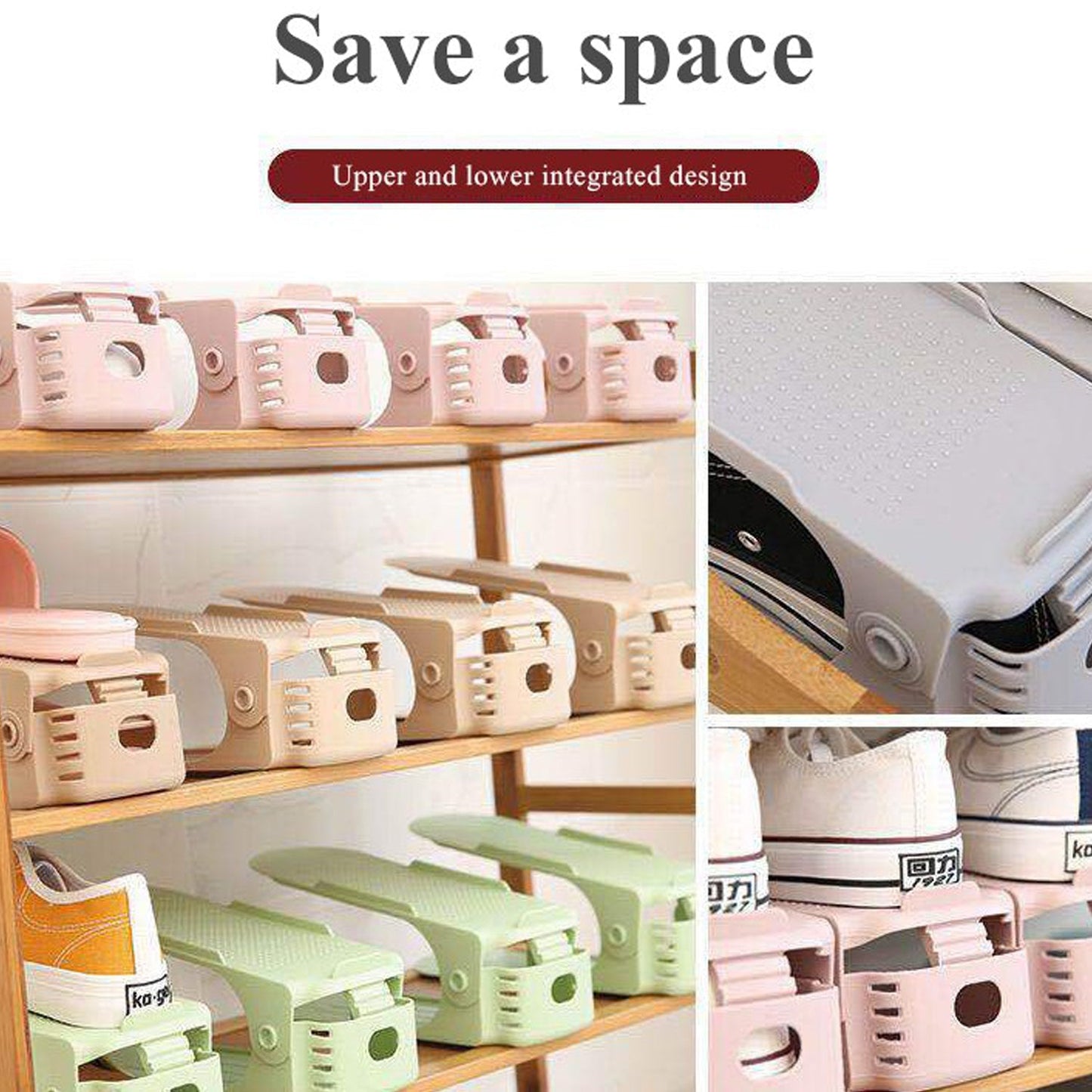 Adjustable Shoe Organizer – Folding Space Saver