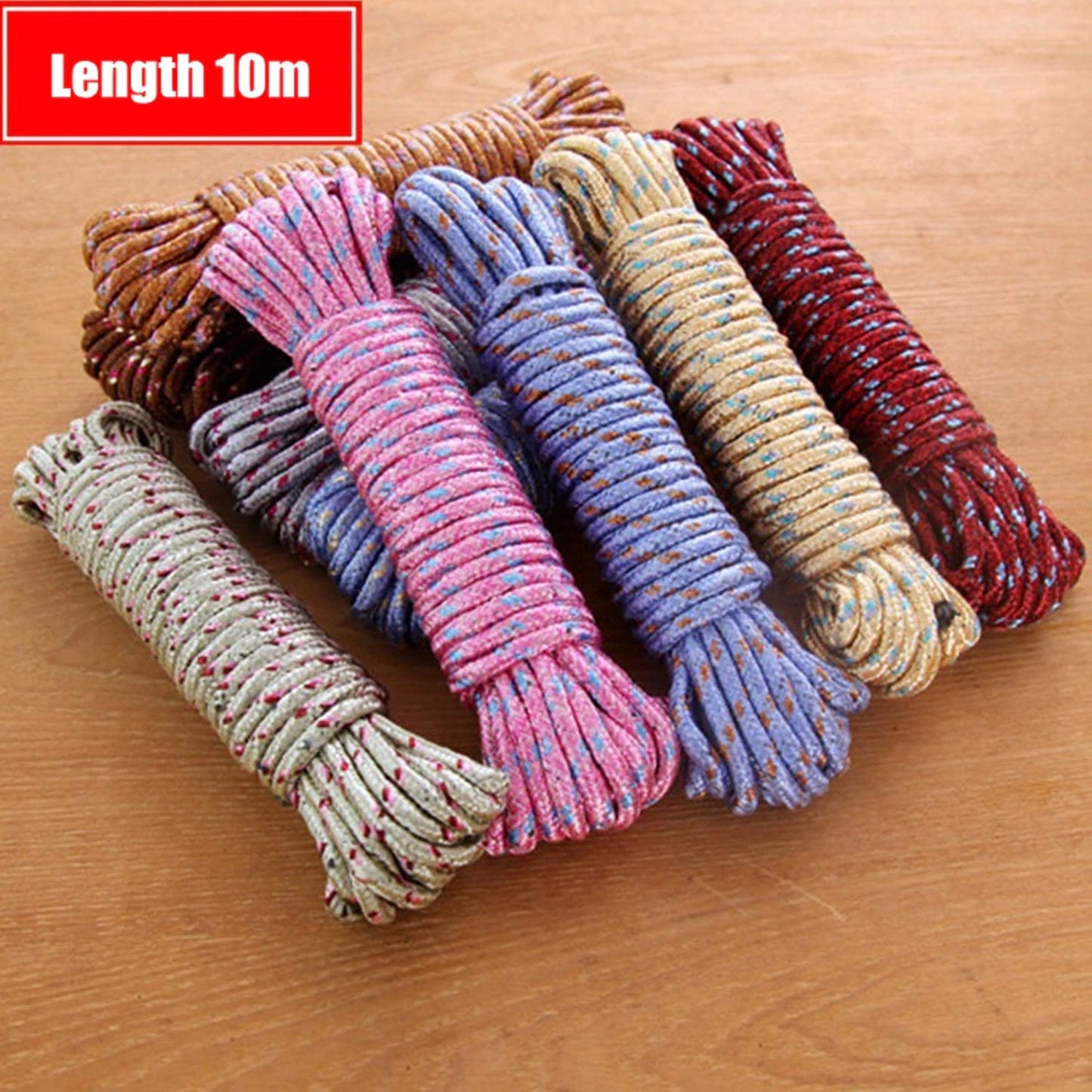 Heavy-Duty Laundry Clothesline 10m Nylon – Portable