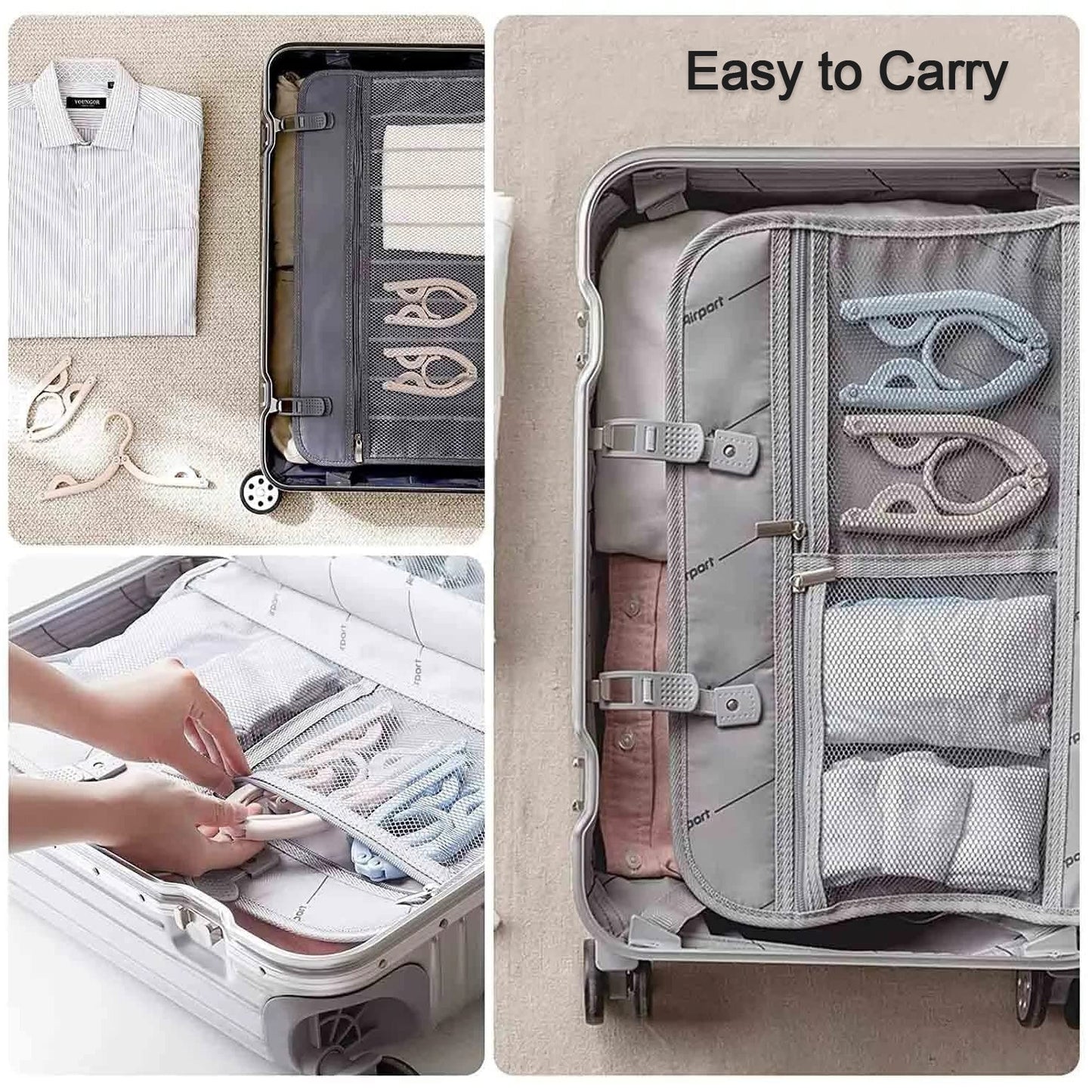 Travel-Ready Hangers – Folding Clothes Drying Rack