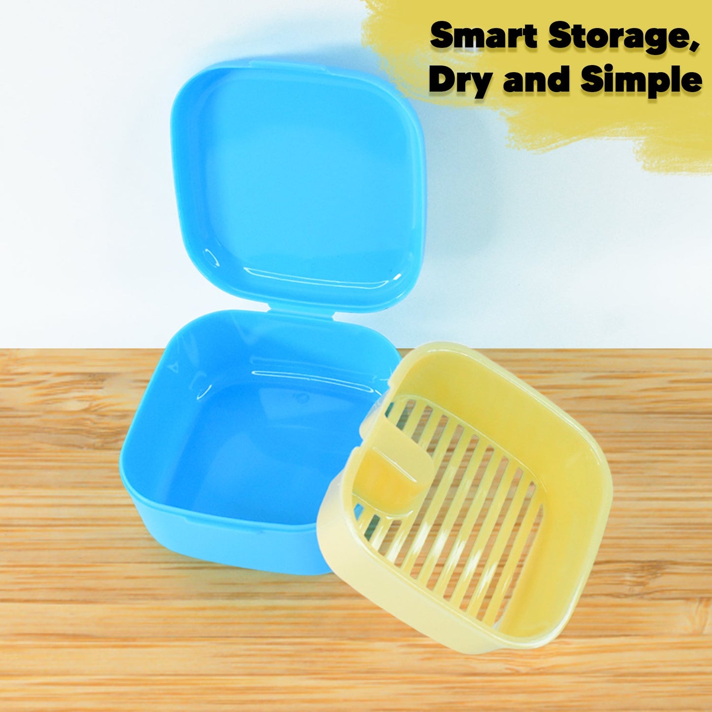 All-in-One Storage Box with Lid & Drain Tray – Compact