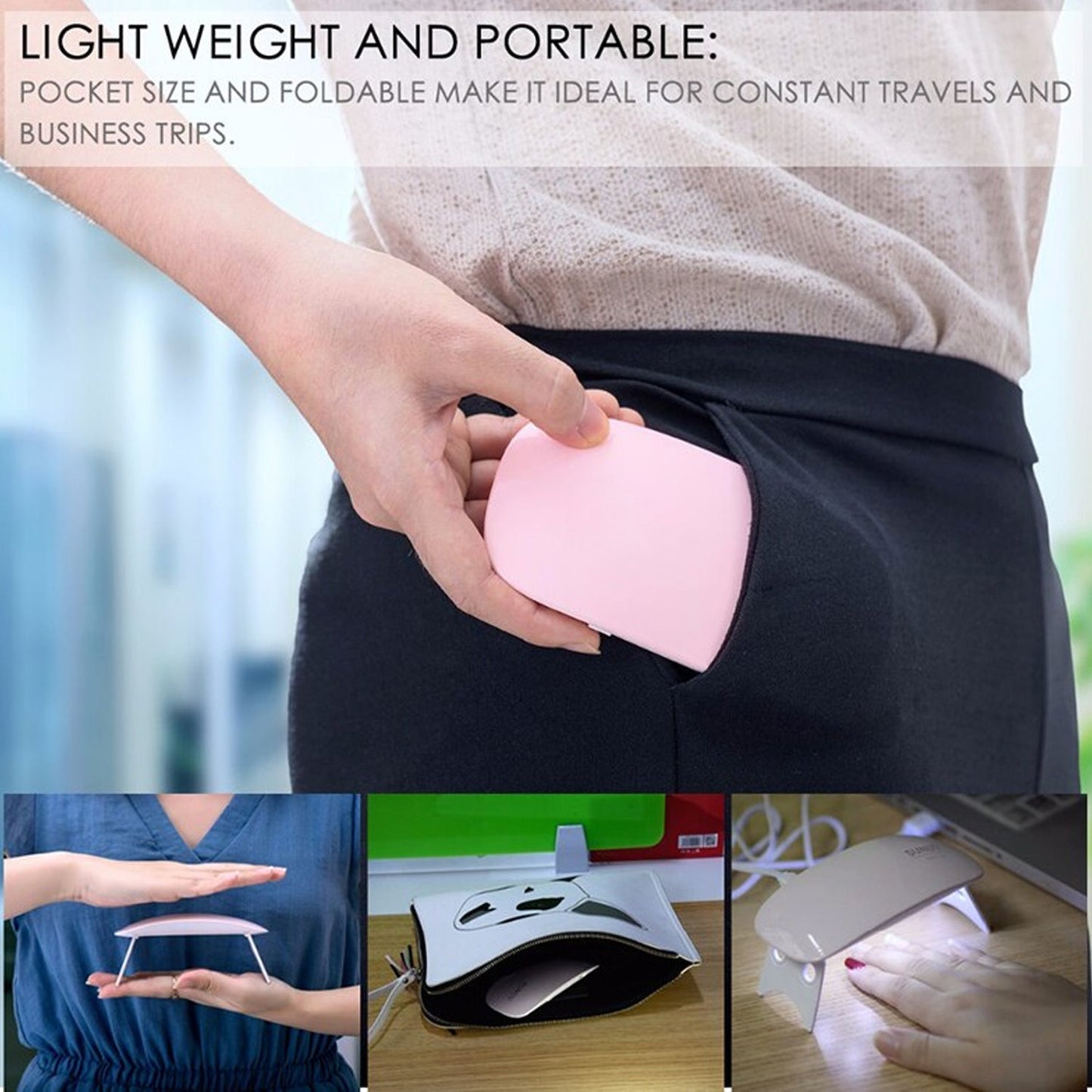 Gel Nail Dryer – Portable Mini UV LED Lamp for Salon Finish | AuriGlam