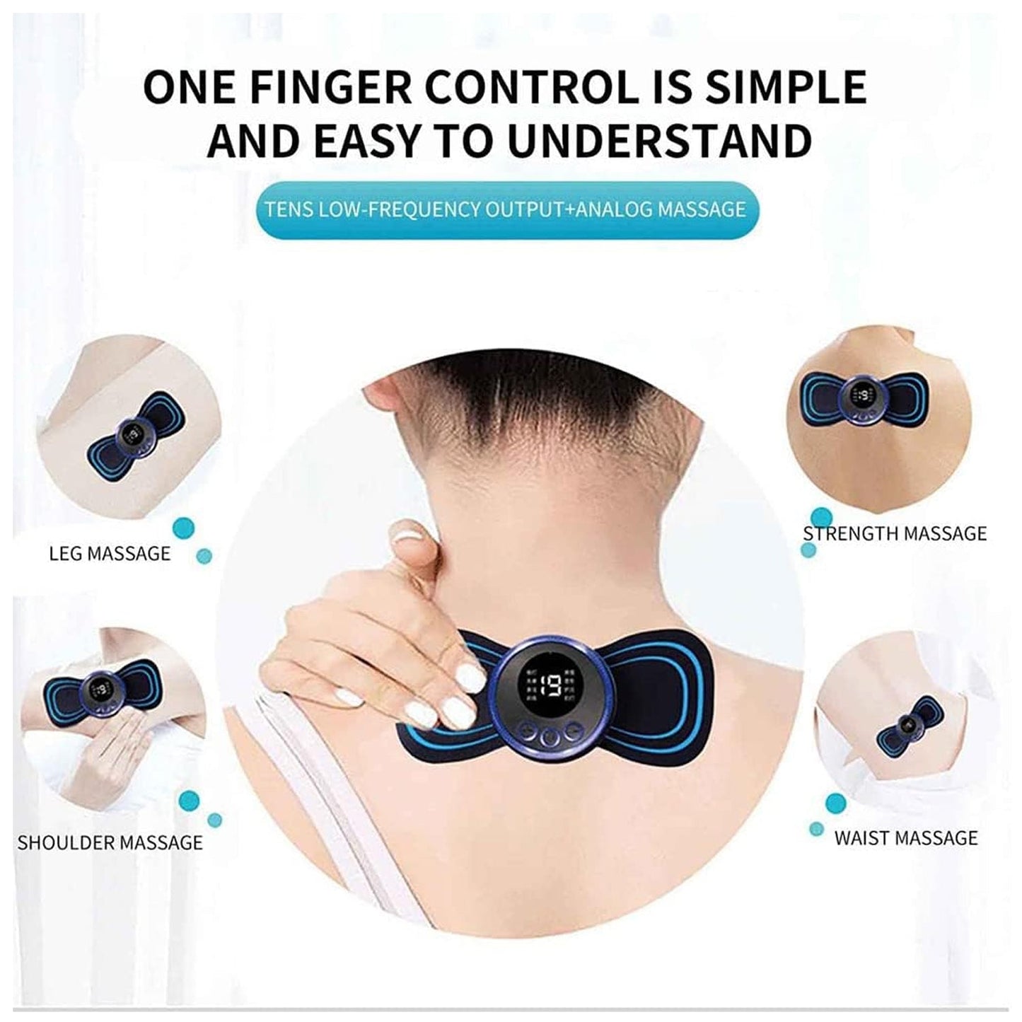 Portable Neck Massager – USB Rechargeable EMS | Velvet Wellness