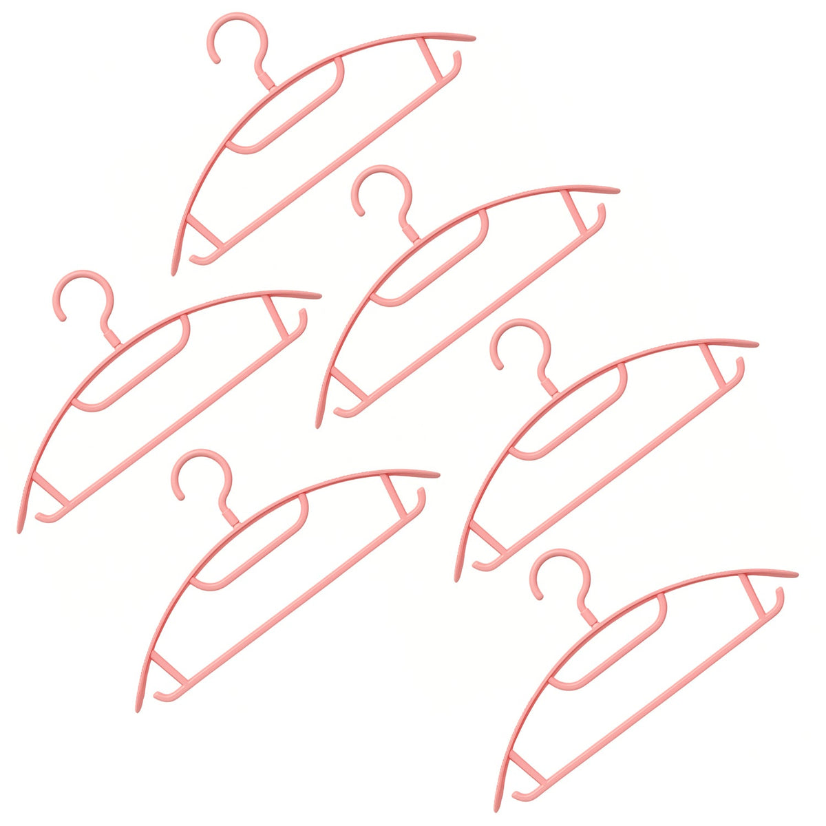 Ergonomic Plastic Cloth Hangers – Set of 6 Durable Wardrobe