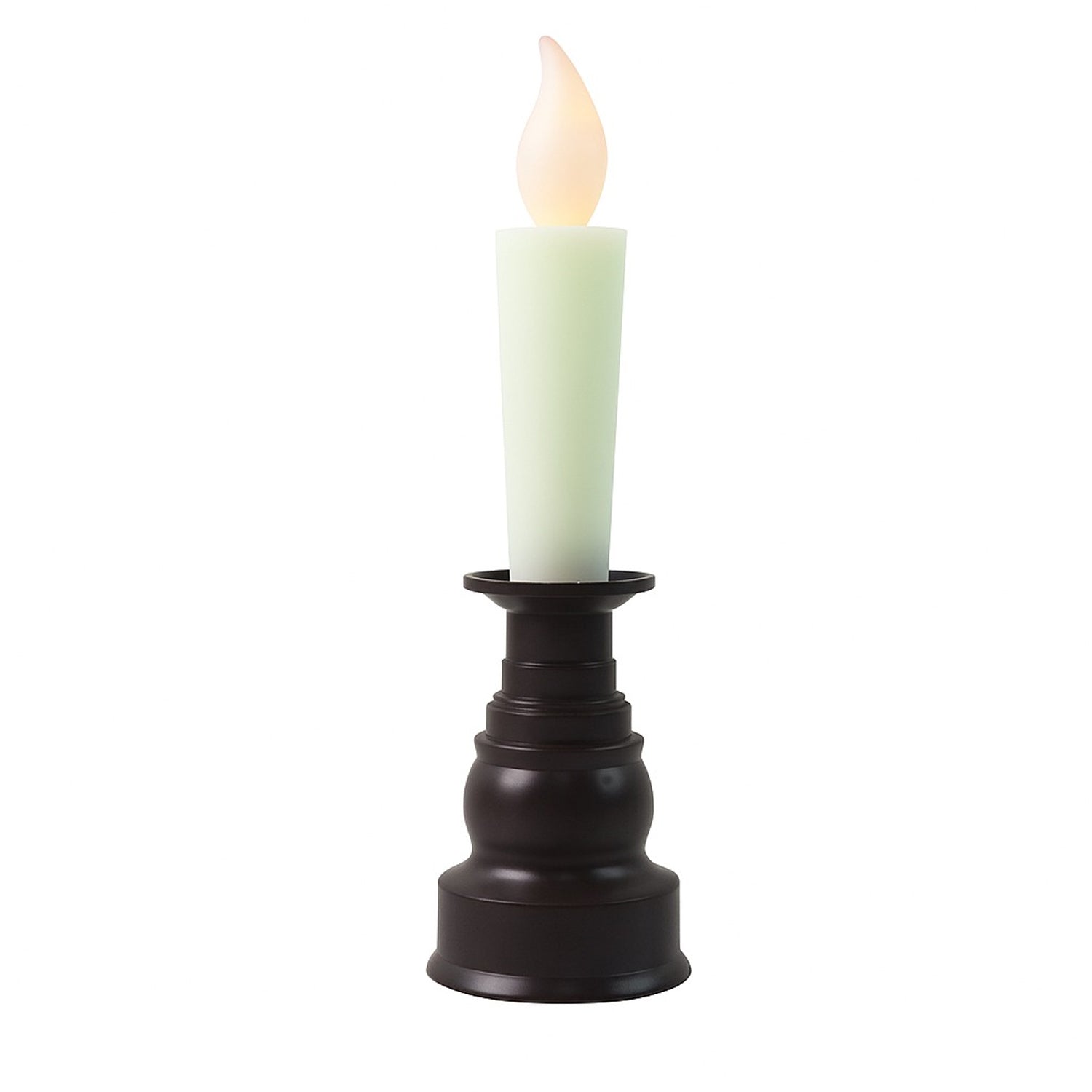 Warm LED flameless candle light with traditional style holder