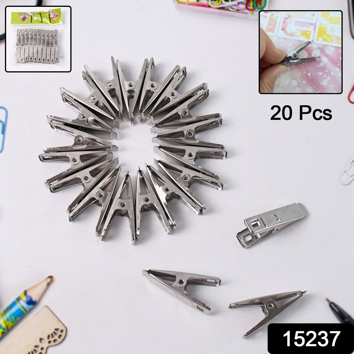 Rust-Resistant Stainless Steel Cloth Drying Pins – Strong - main product view