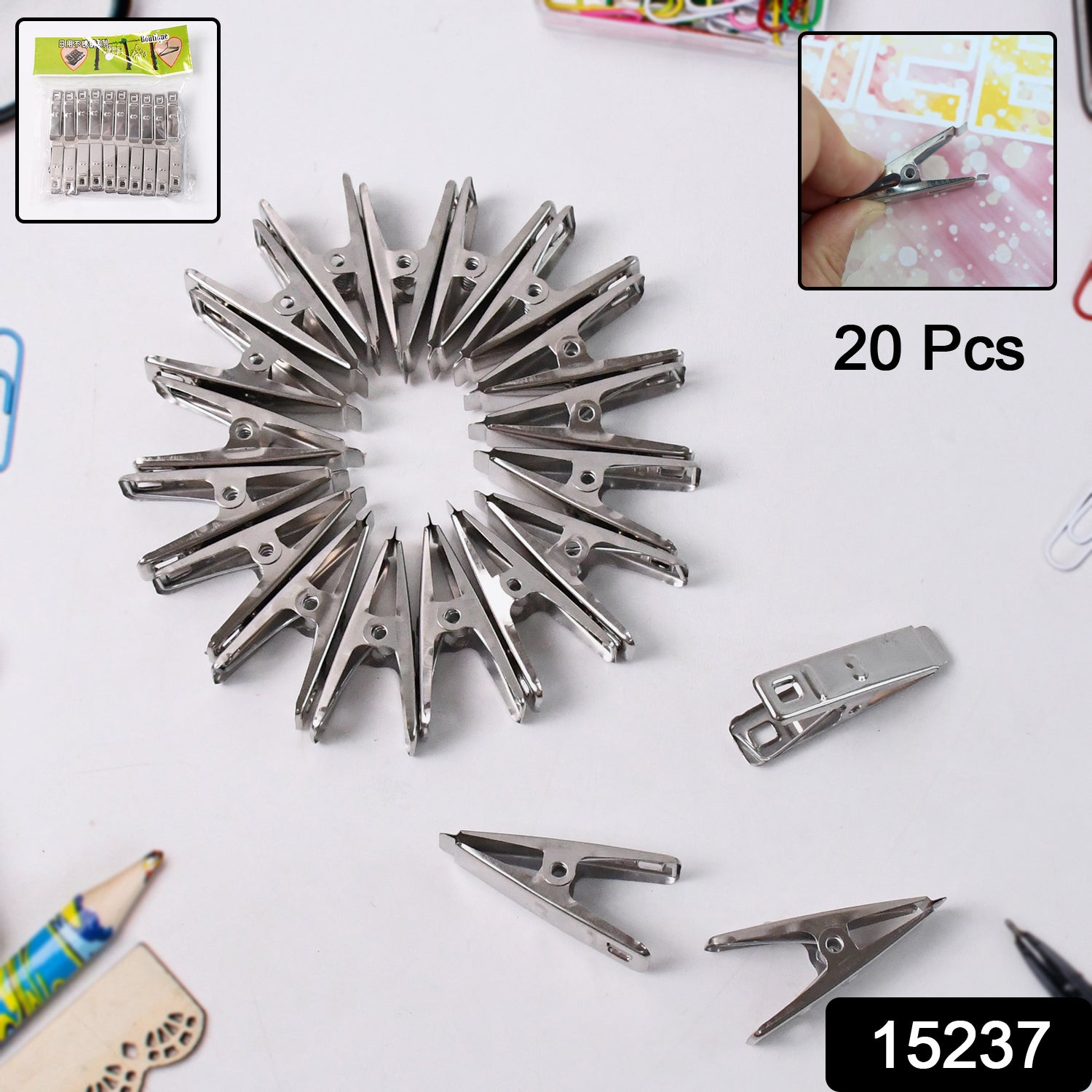 Rust-Resistant Stainless Steel Cloth Drying Pins – Strong - main product view