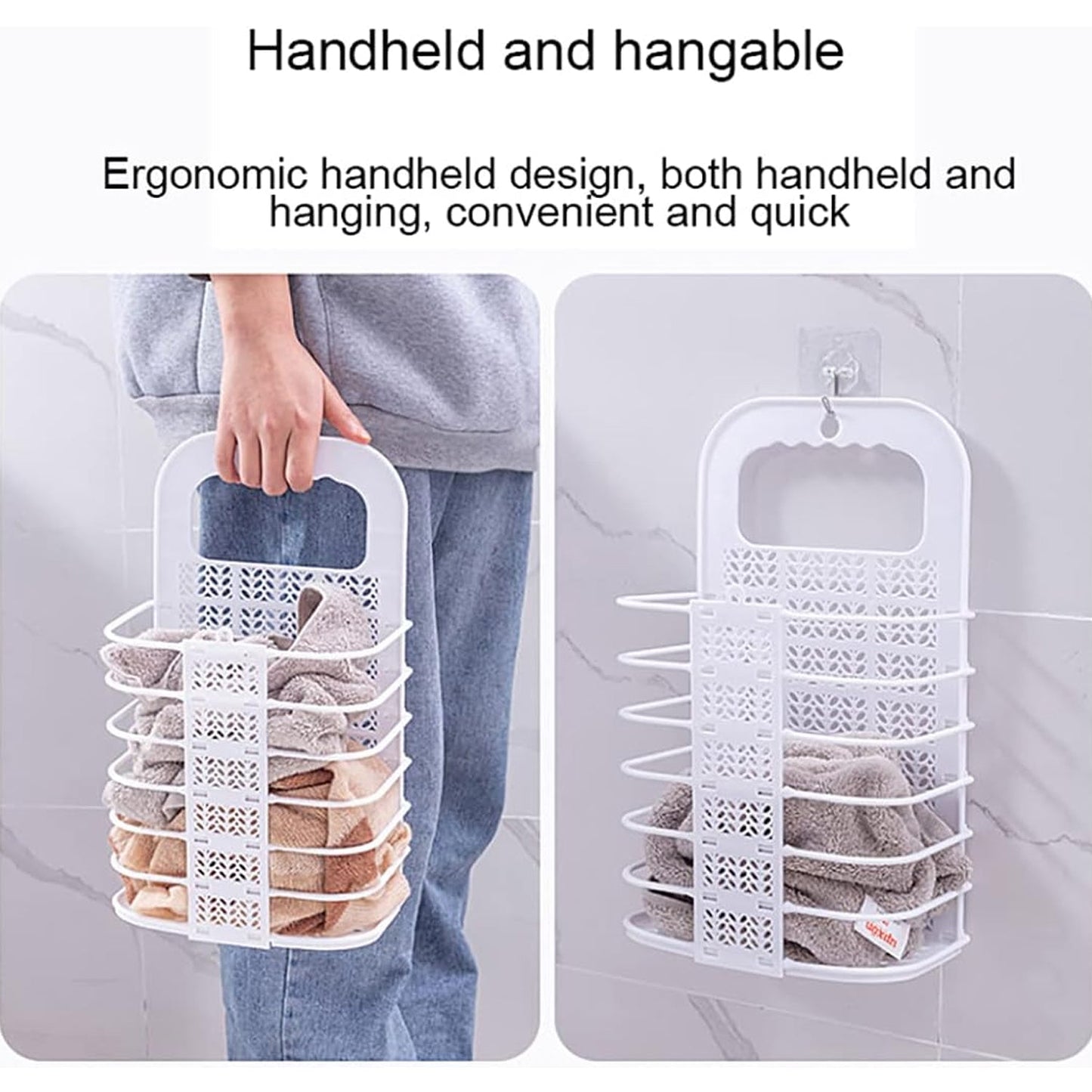 Space-Saving Wall Hanging Laundry Basket – Space-Saving