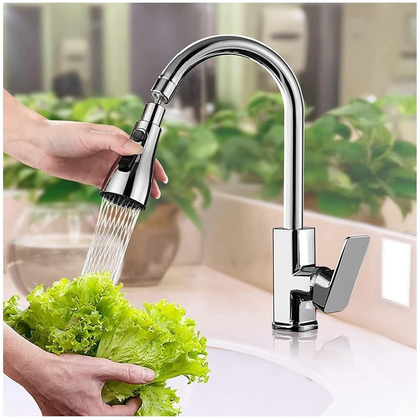 Alternative angle of the multi-functional kitchen faucet sprayer by .