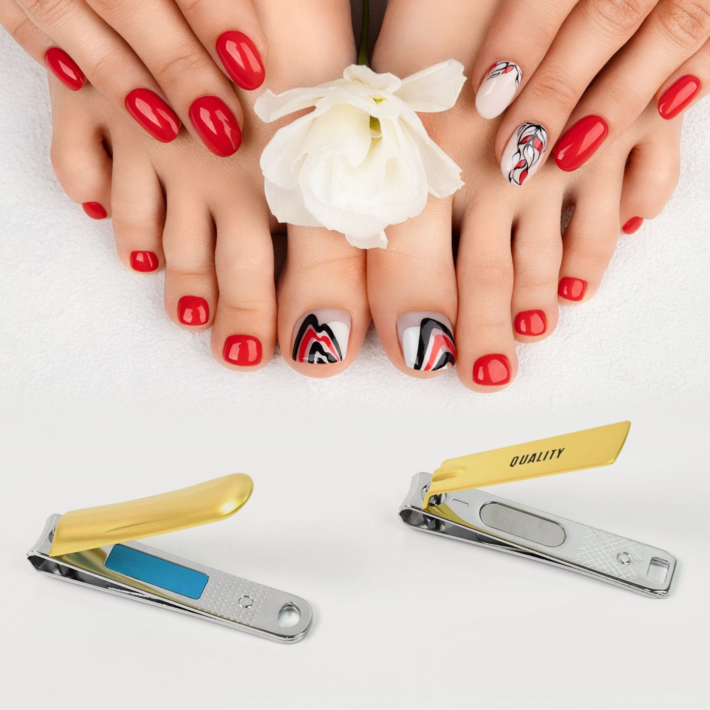 Folding Nail Clippers – Stainless Steel Portable with File | AuriGlam